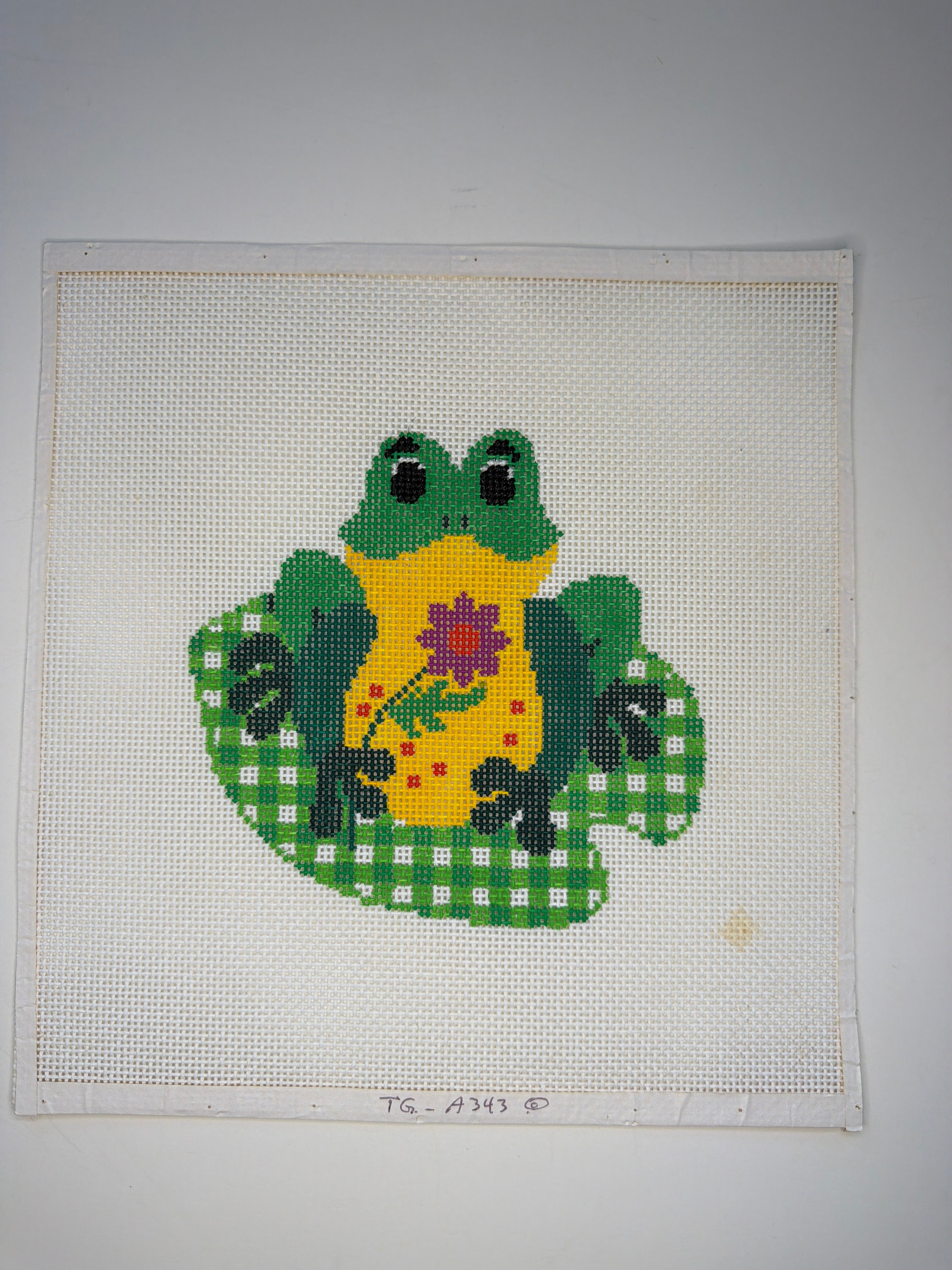 Frog with Flower on Pad