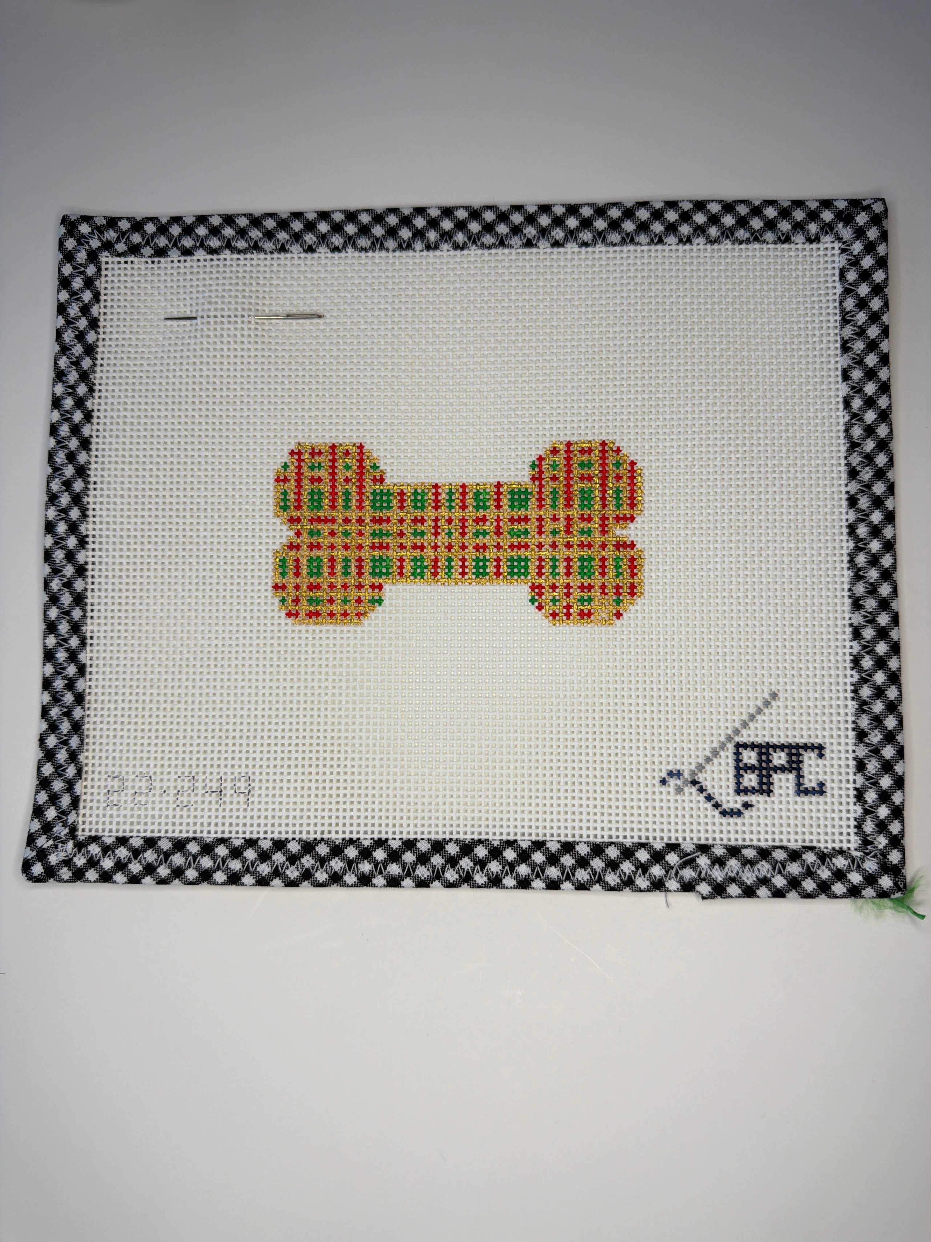 Plaid Dog Bone