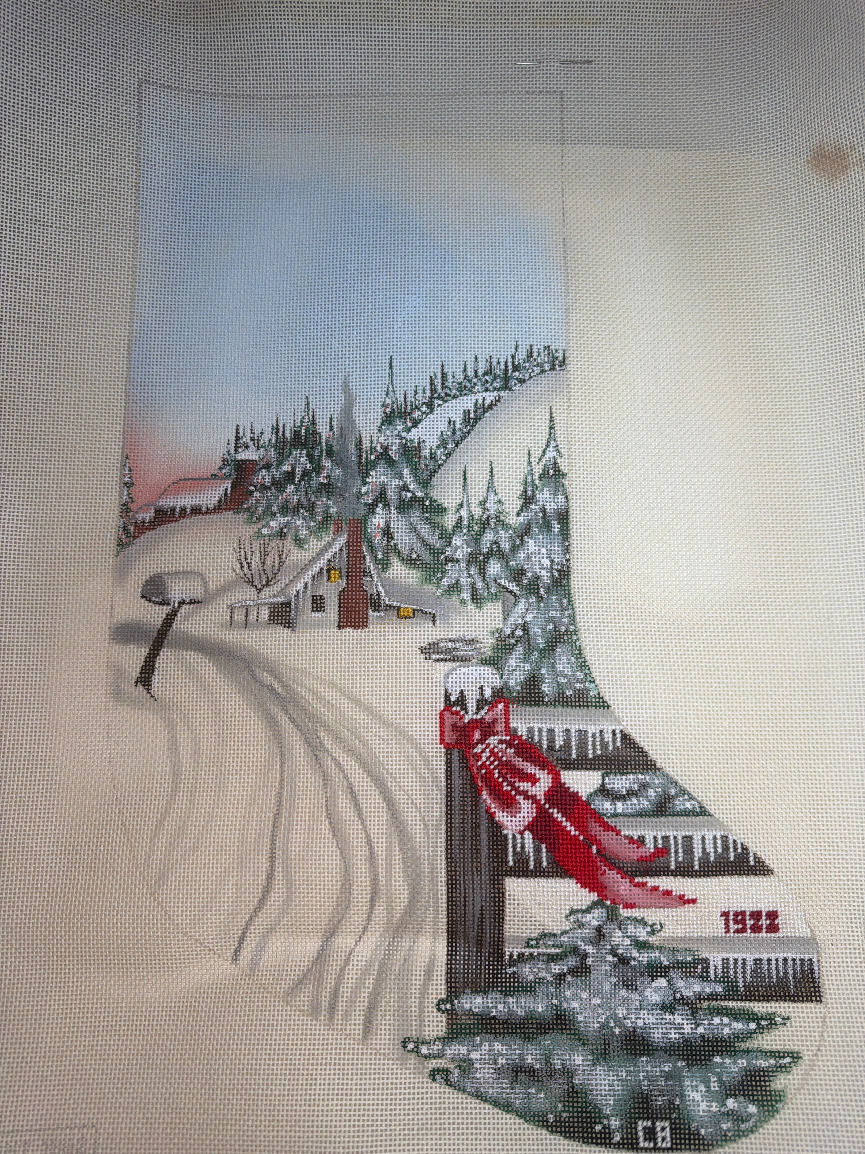 Snowy Home Stocking