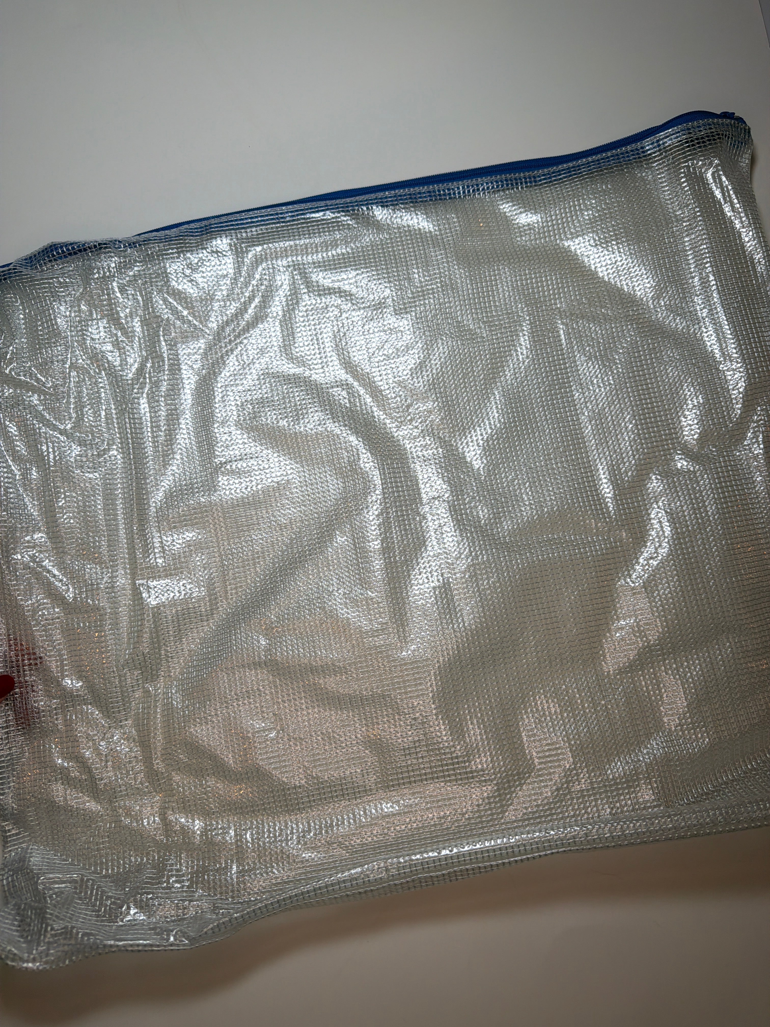Project Bag: extra-large plastic with royal blue zipper