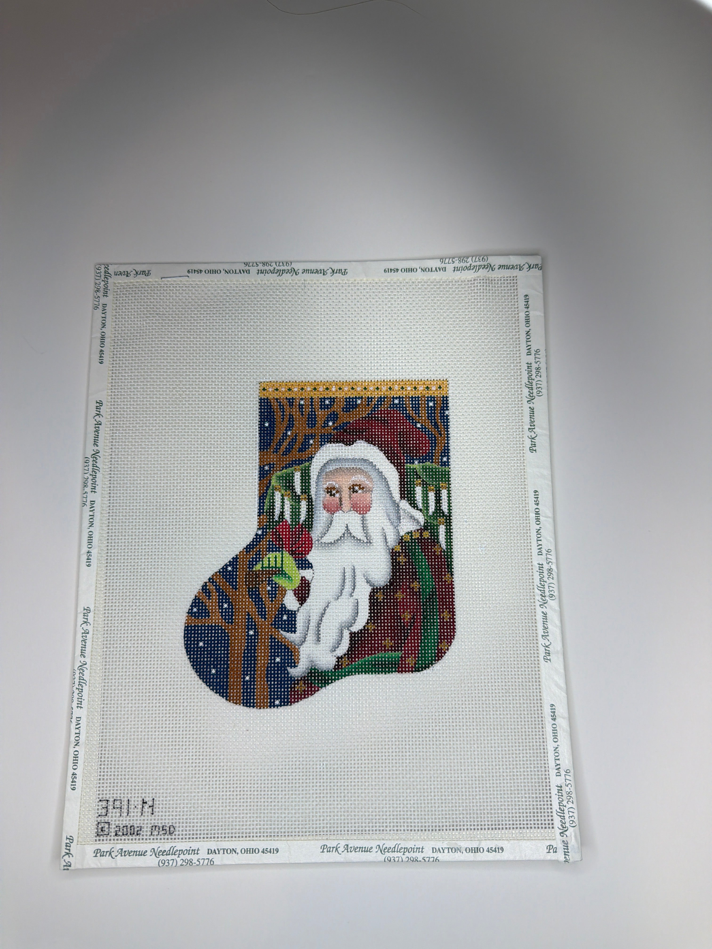 Santa in the Woods Mini Stocking