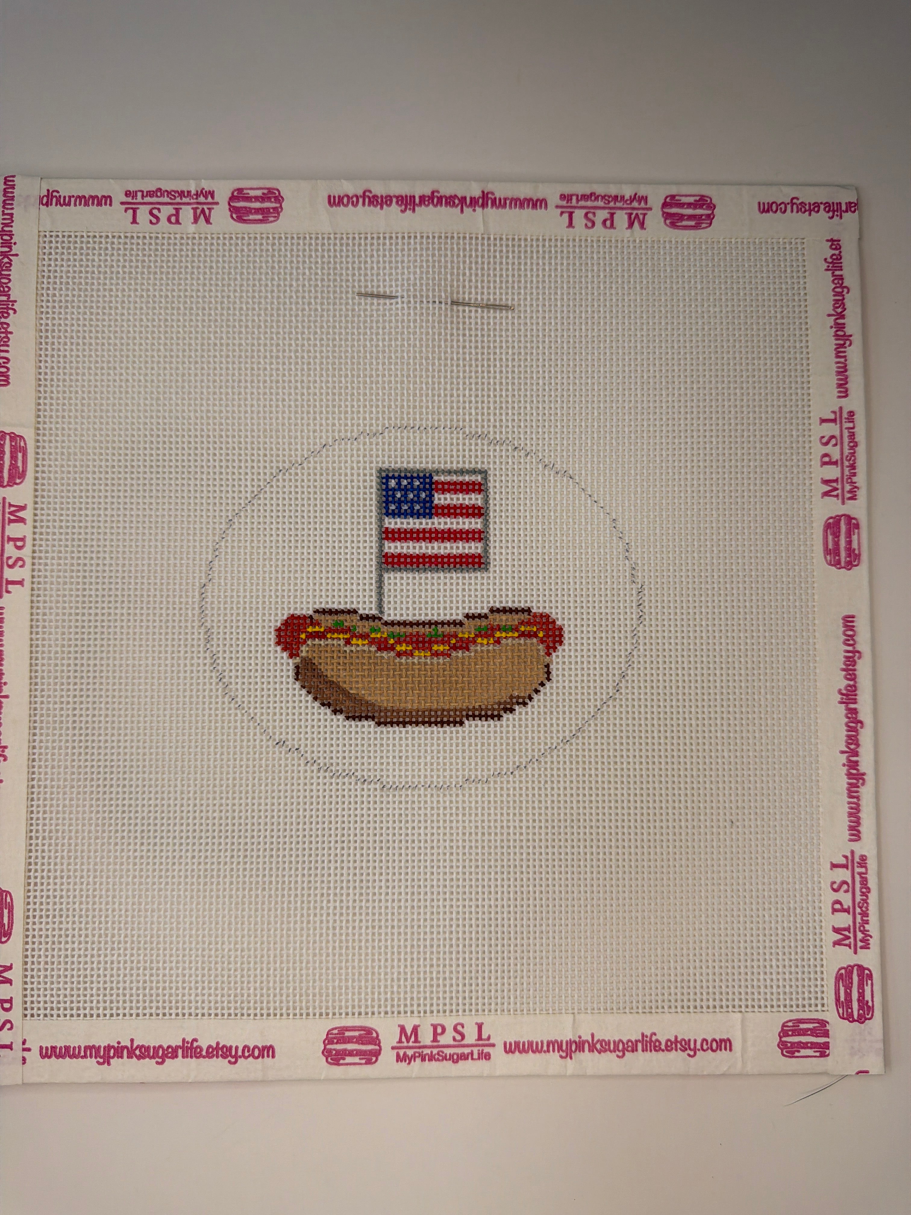 Hot Dog with Flag