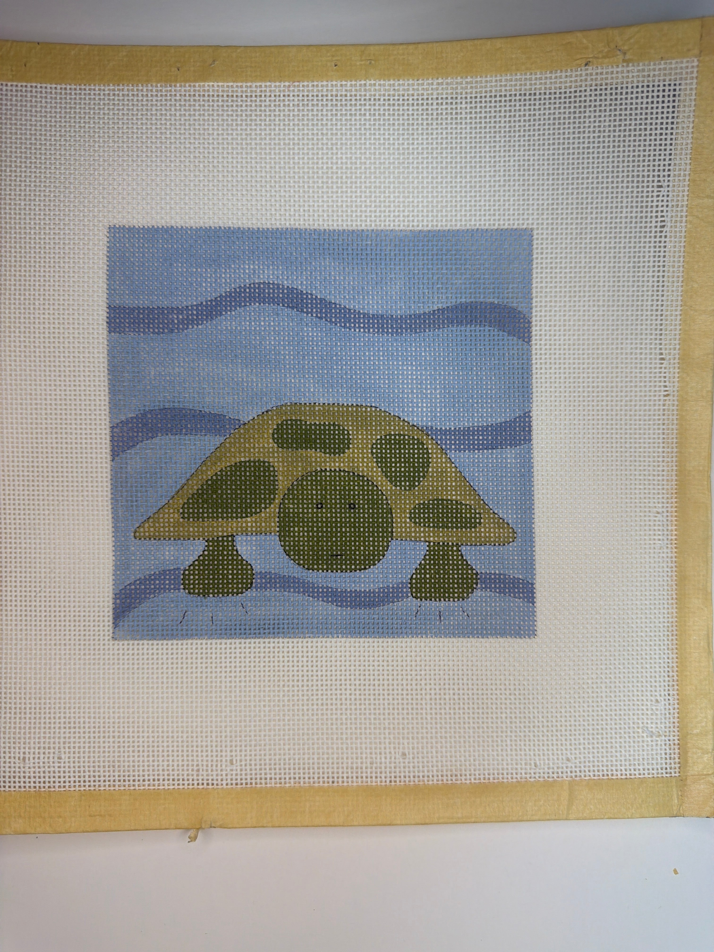 Turtle in Water Wave