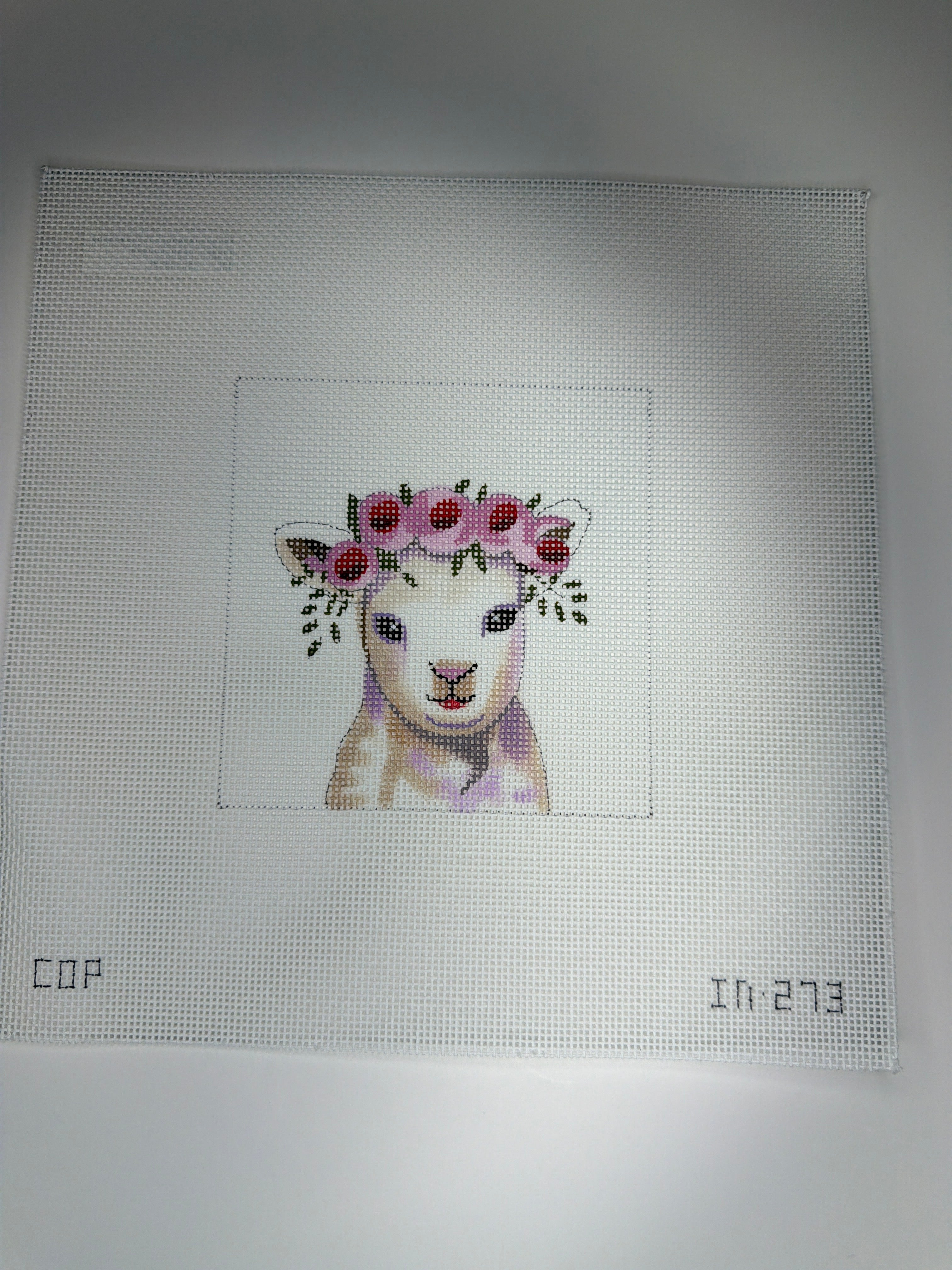 Lamb with Floral Wreath