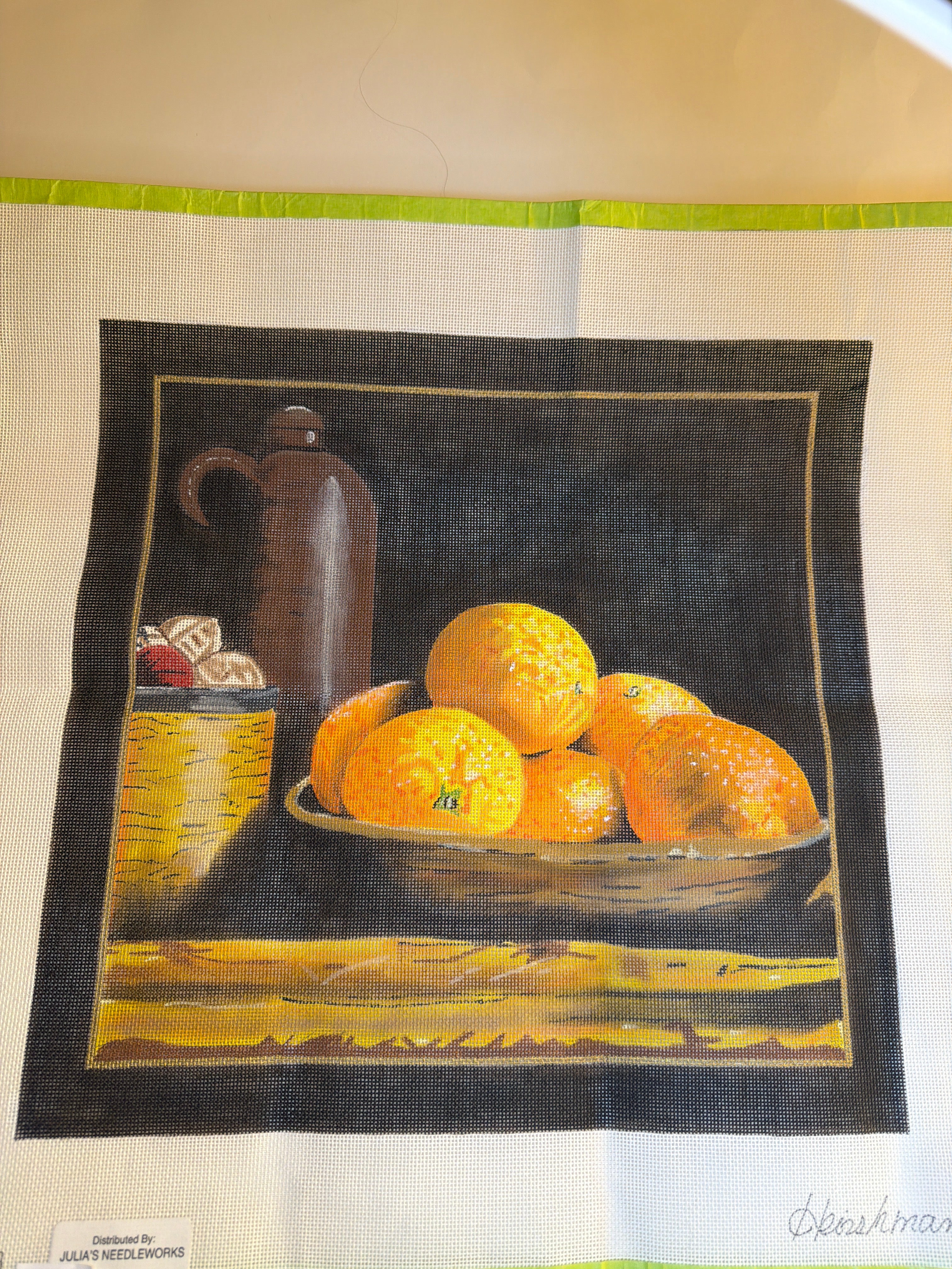 Brown Jug Still Life with Oranges