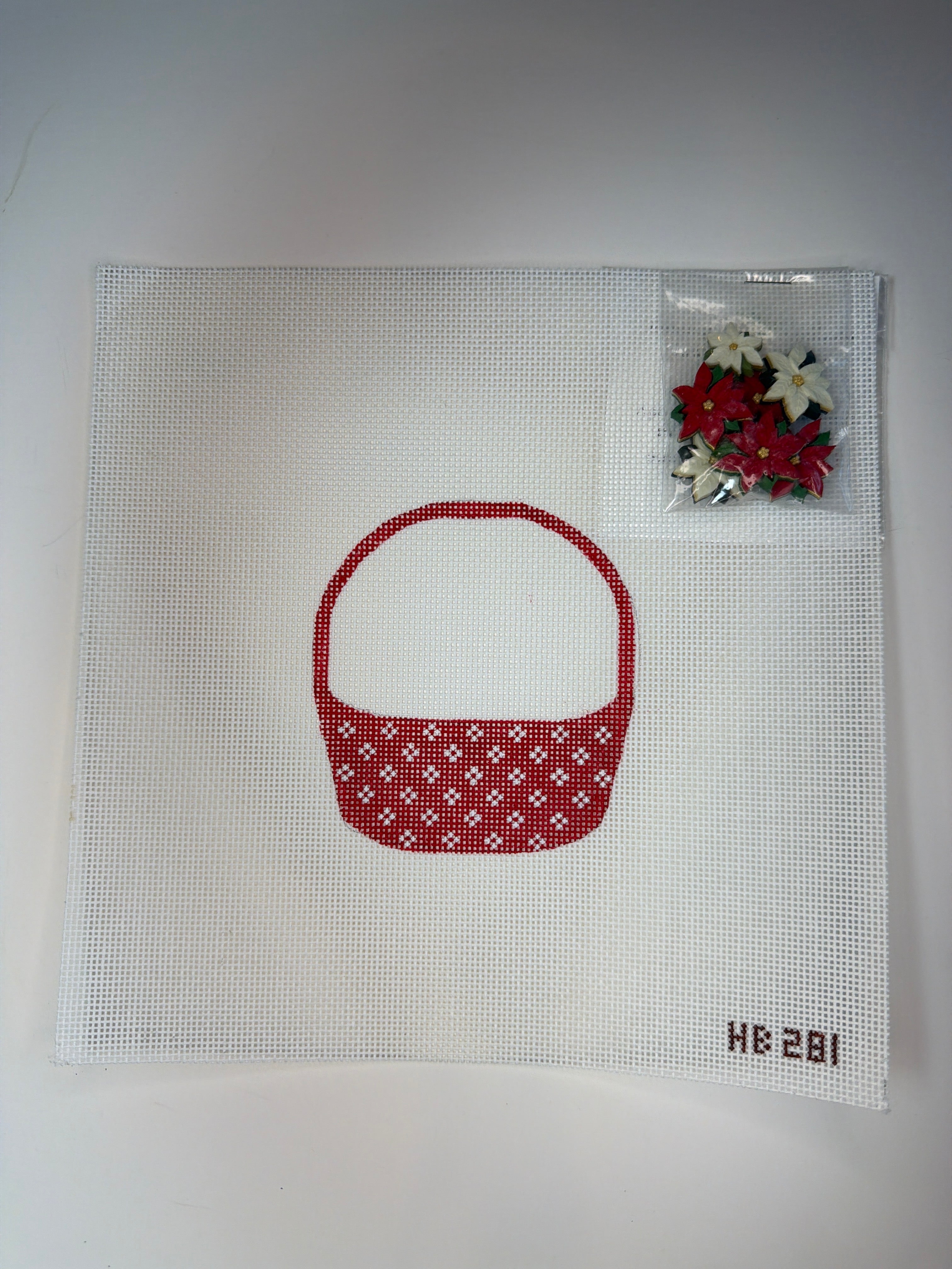 Poinsettia Basket