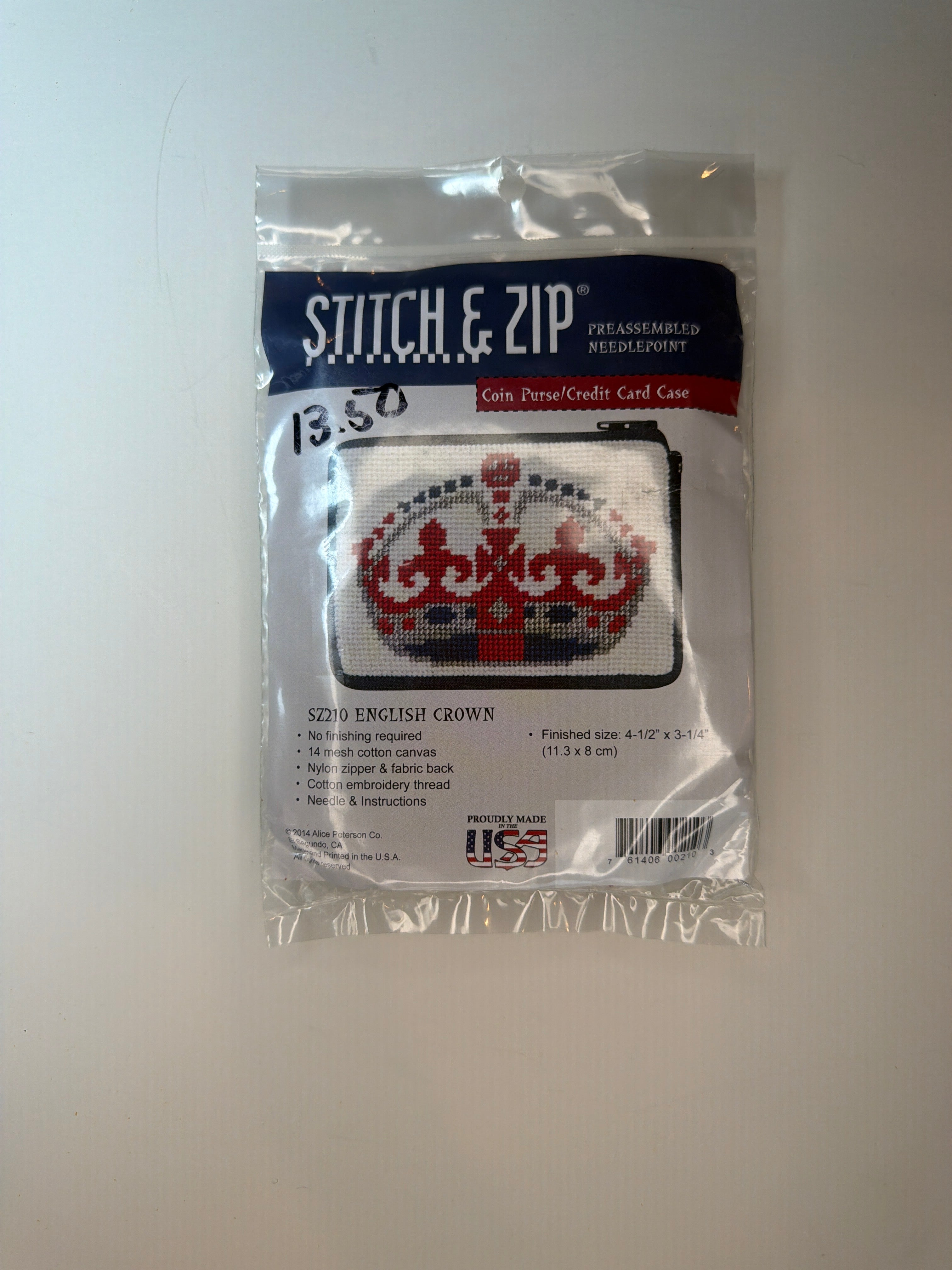 Stitch and Zip: Coin Purse (English Crown)