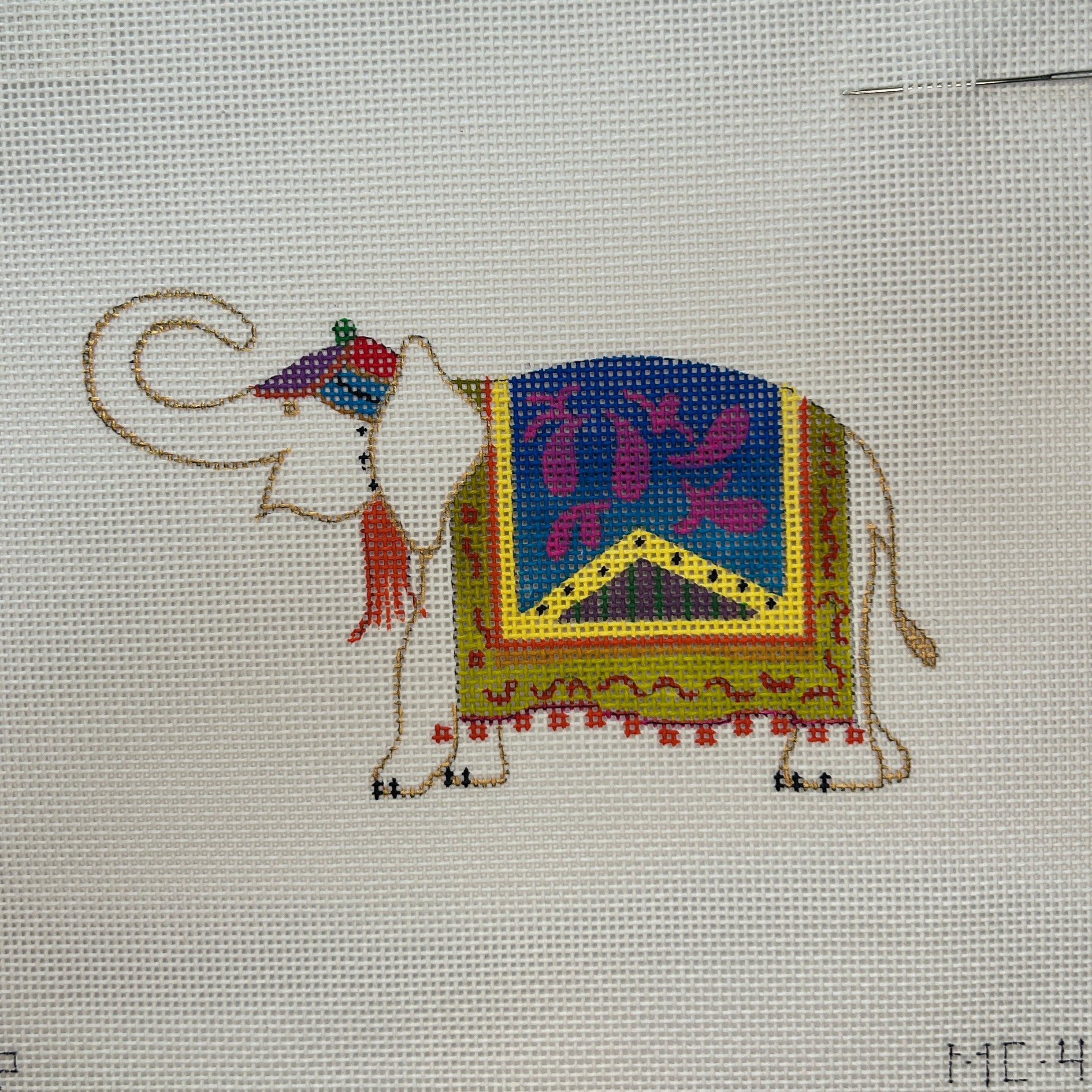 Elephant with Blue Quilt