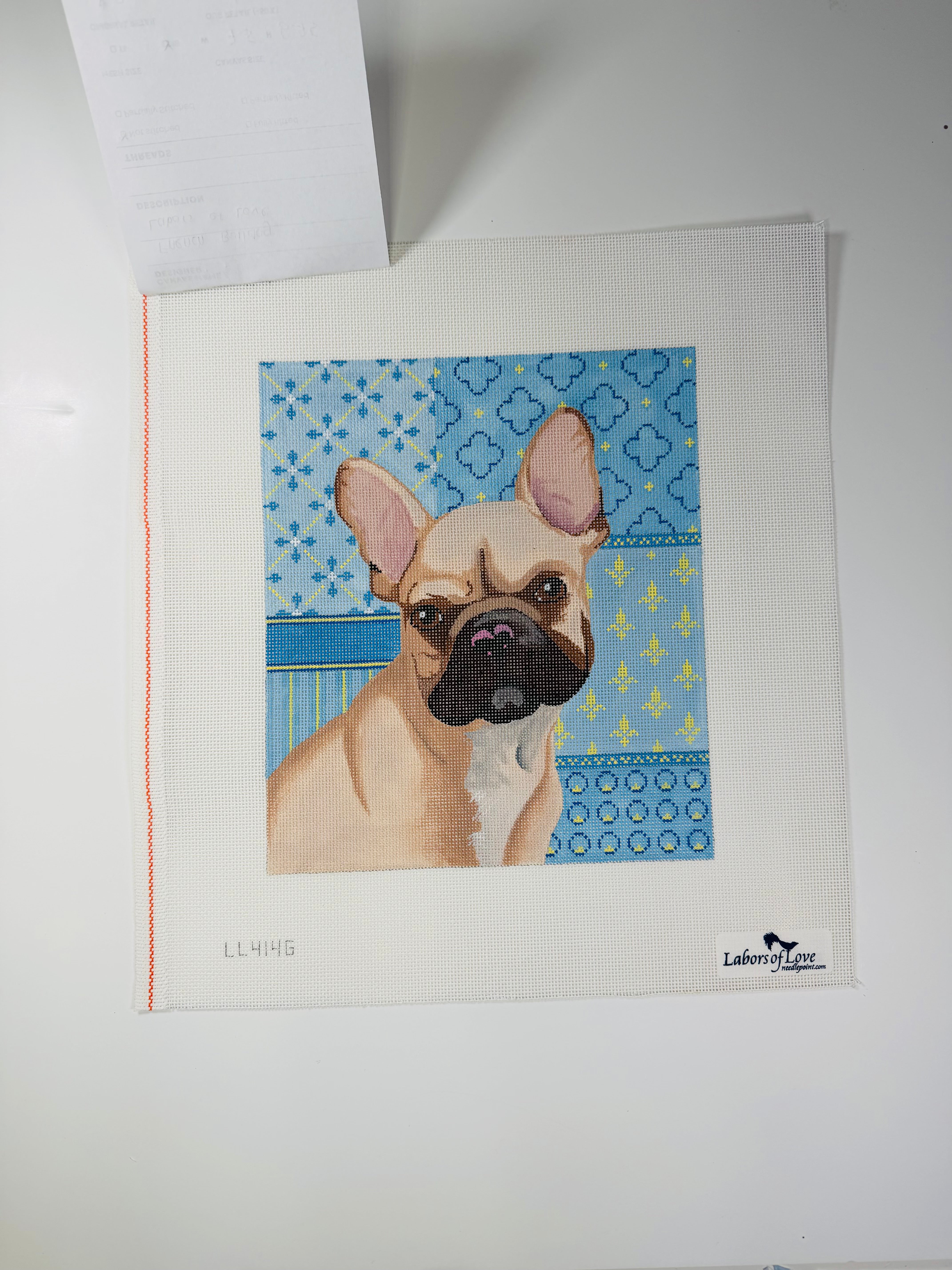 French Bulldog Needlepoint Canvas