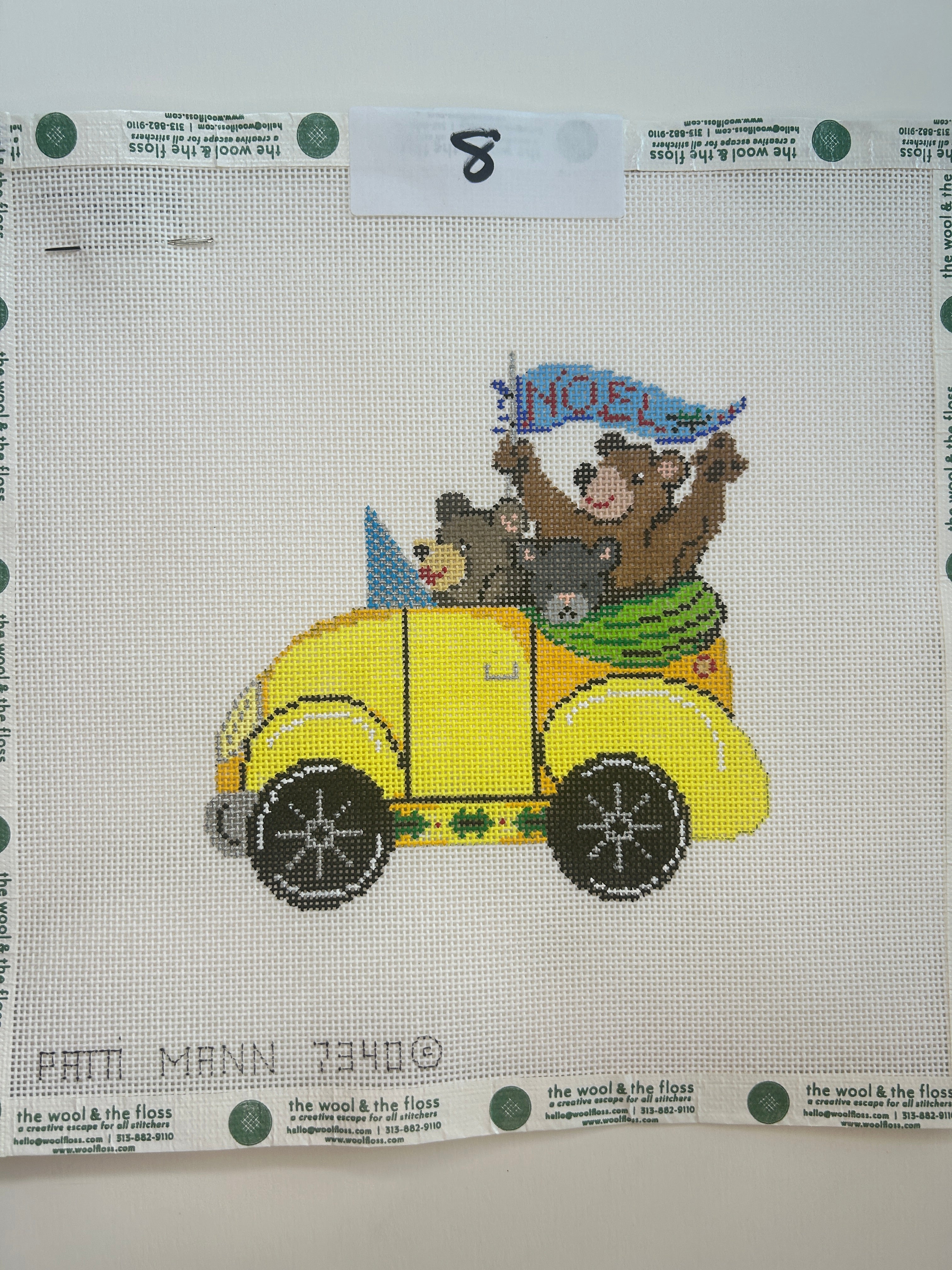 Noel Bears in Beetle Car