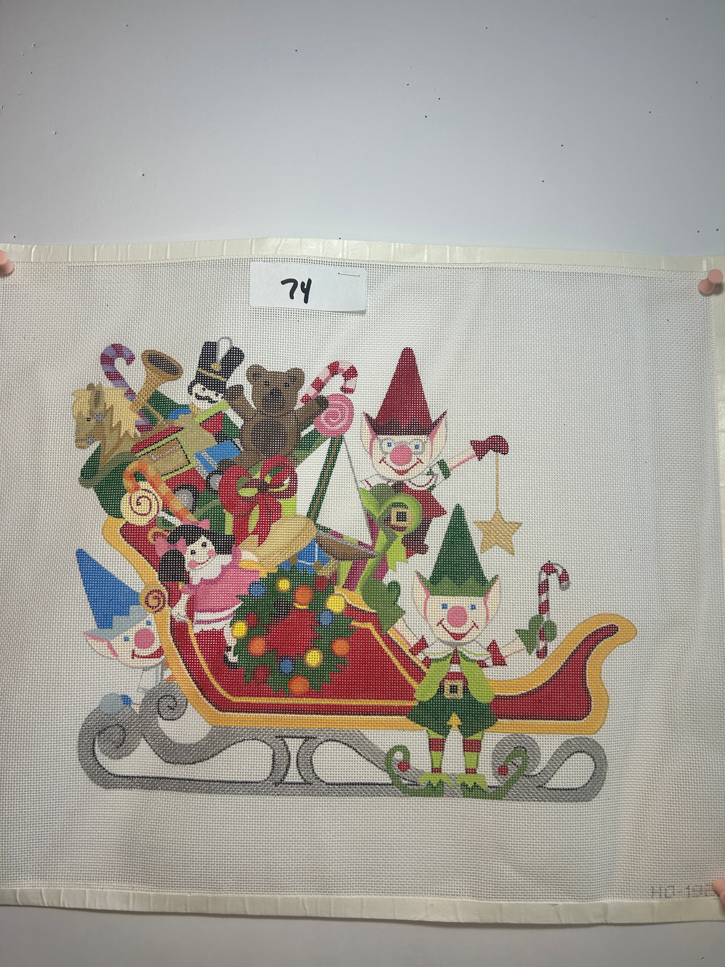 Elf in Sleigh with Toys