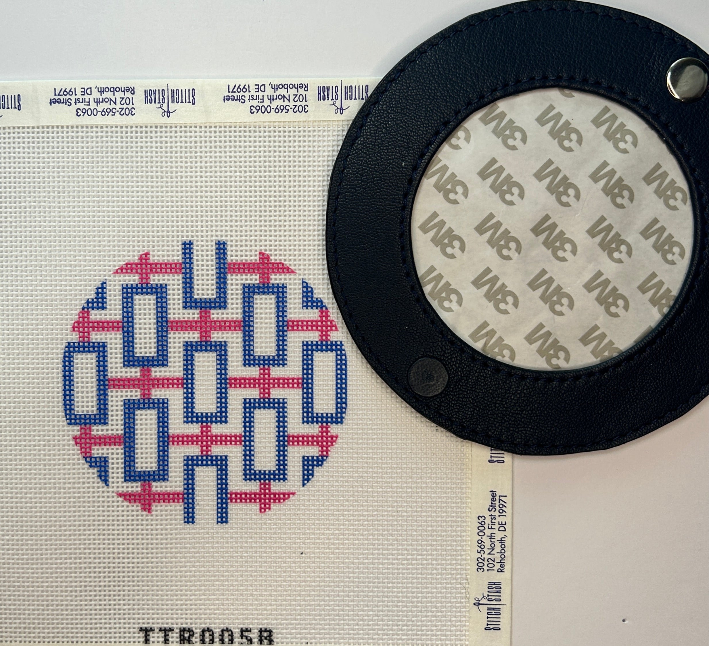 Pink and Blue Geo Coaster