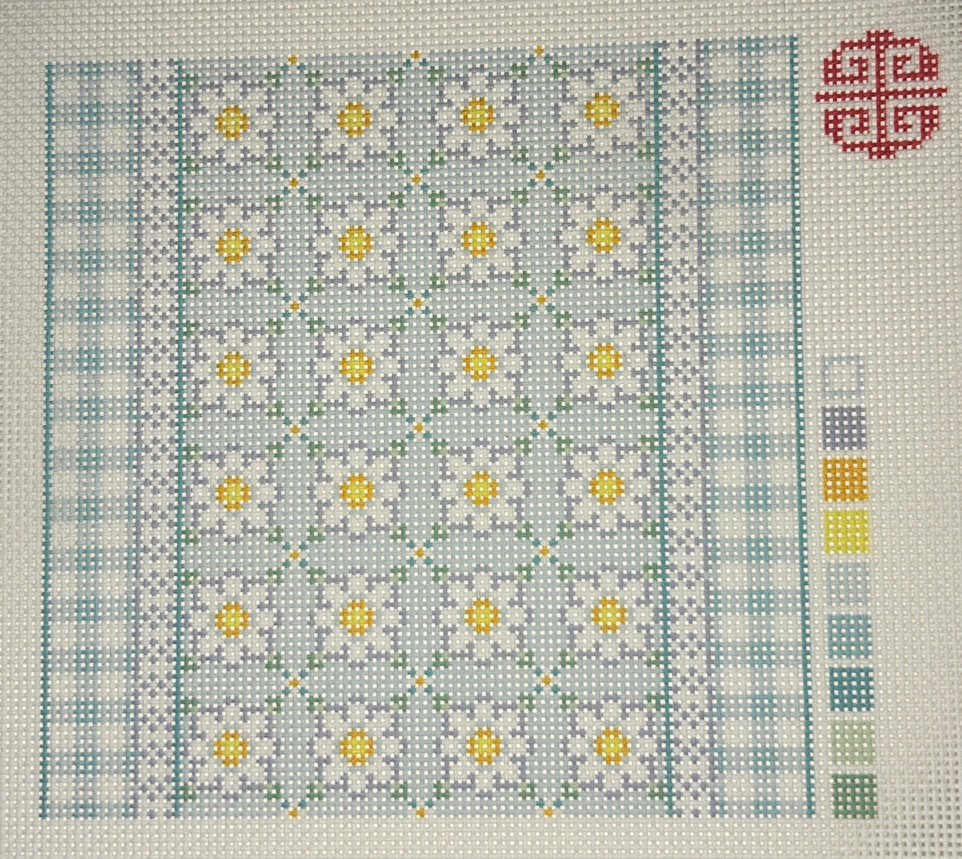 Spring Floral Daisy with Plaid