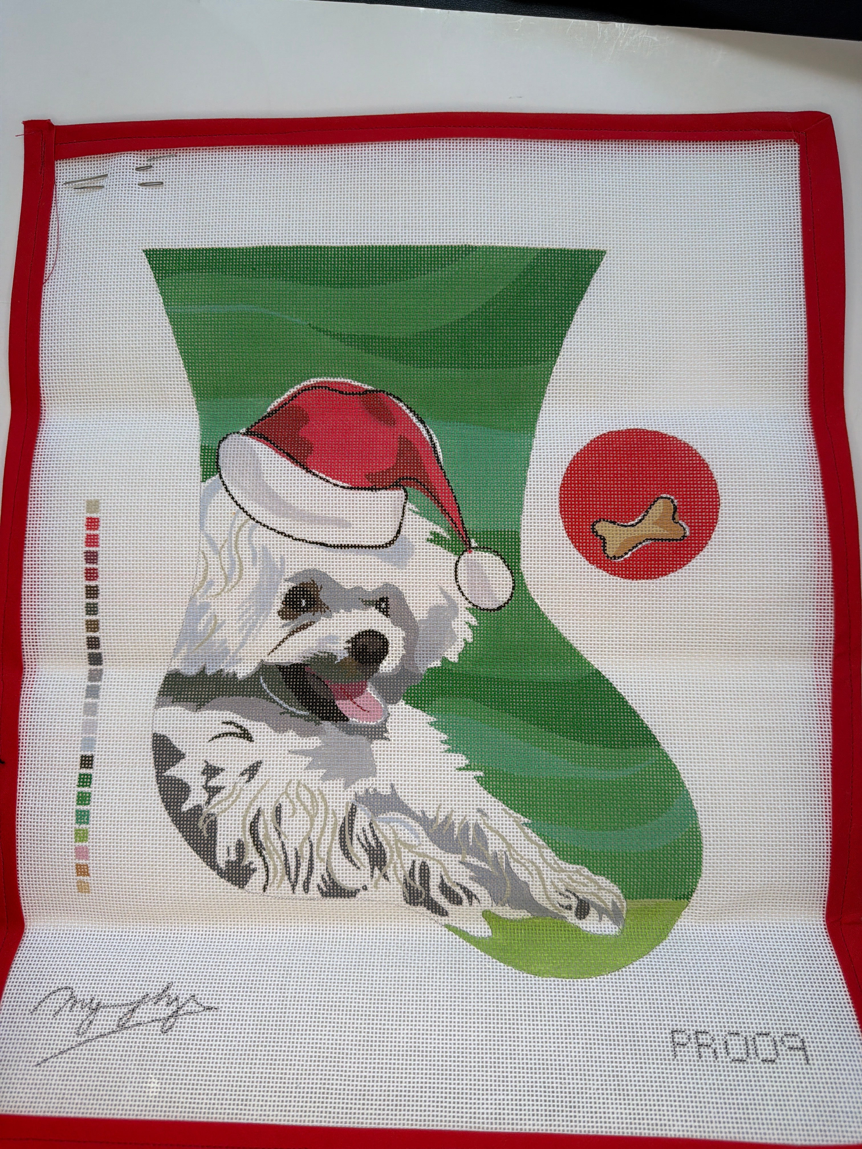 Maltese Santa Stocking
