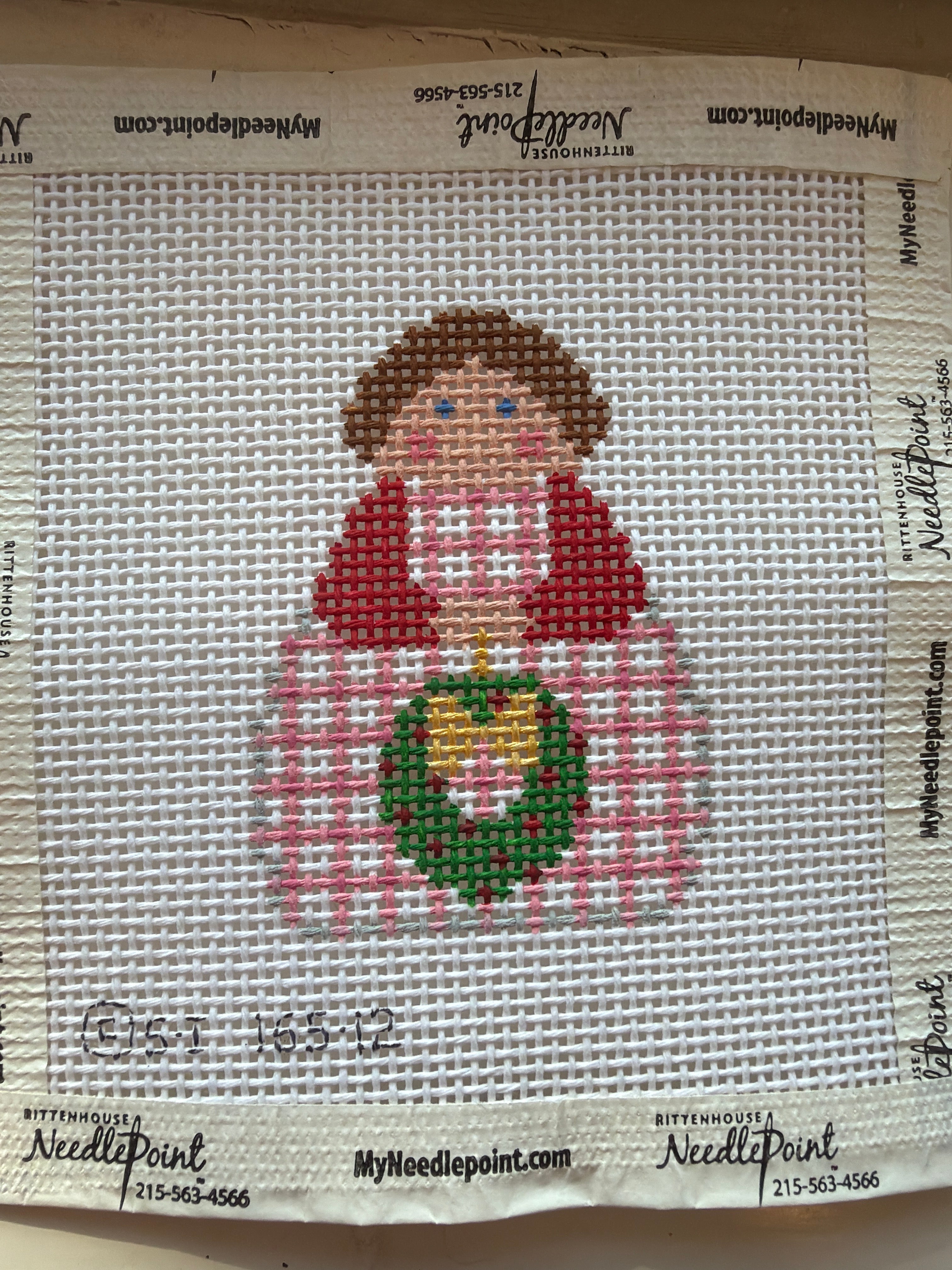 Stitch Its Angel: Pink and White Dress with Wreath