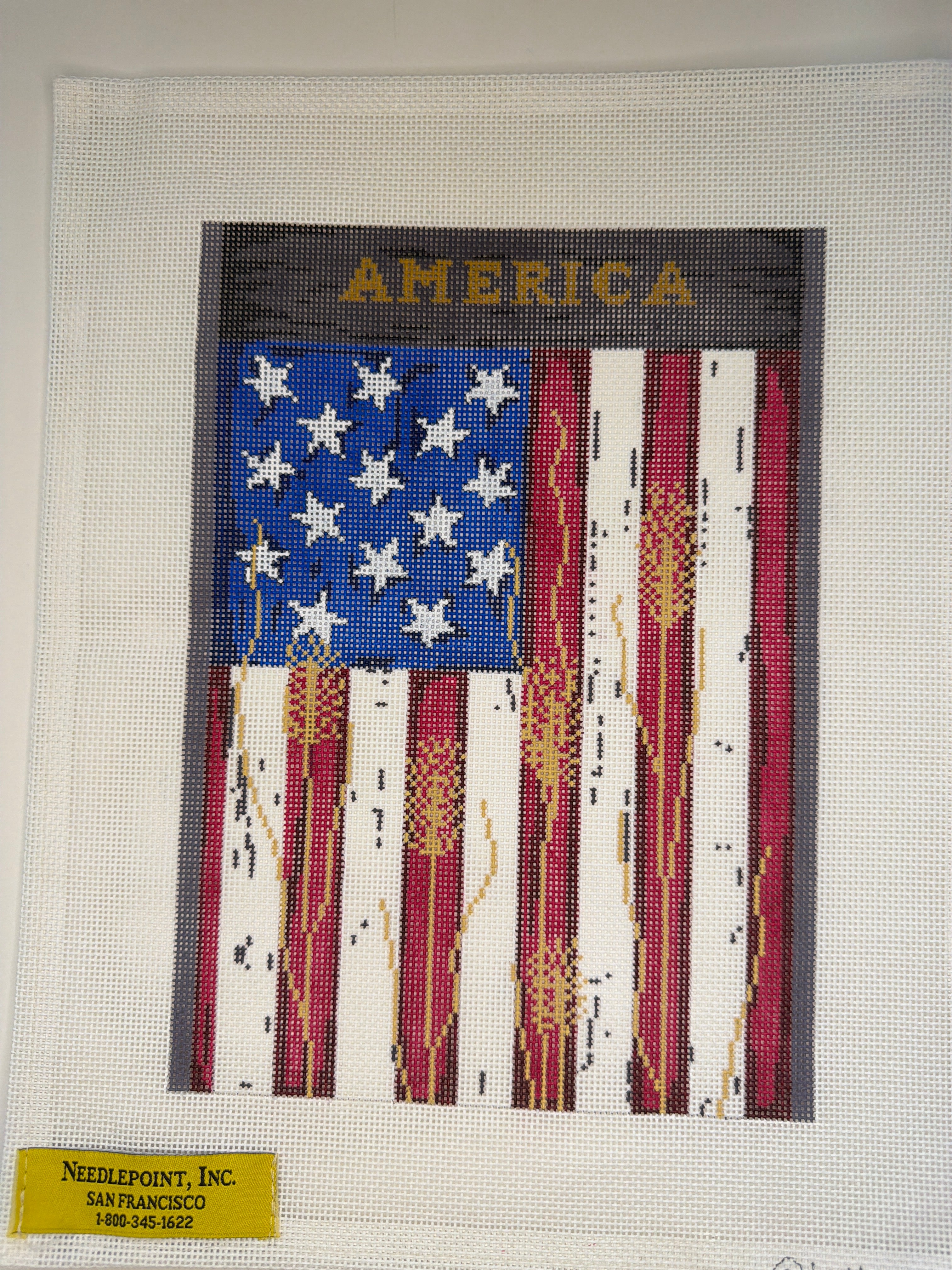American Flag with Grain