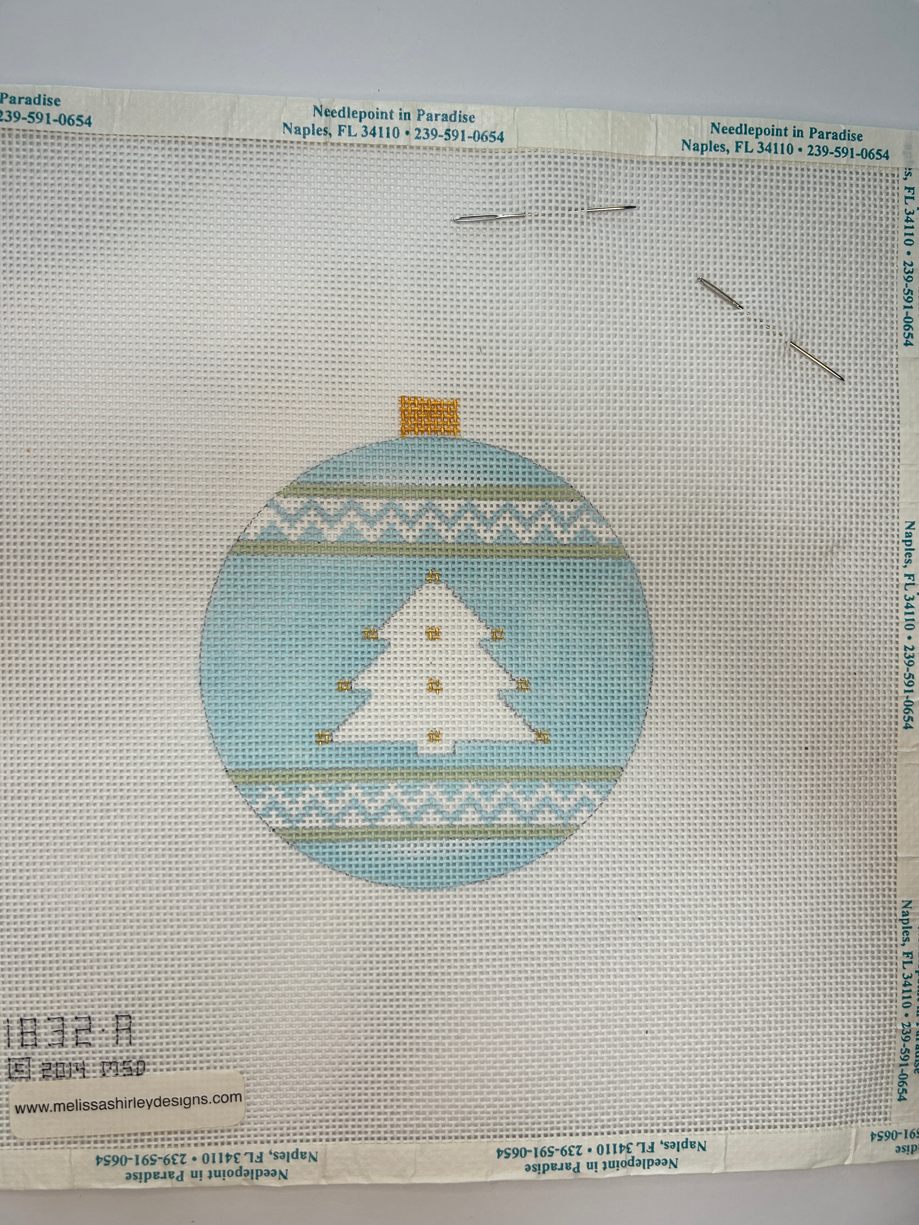 Baby Blue Christmas Tree Round