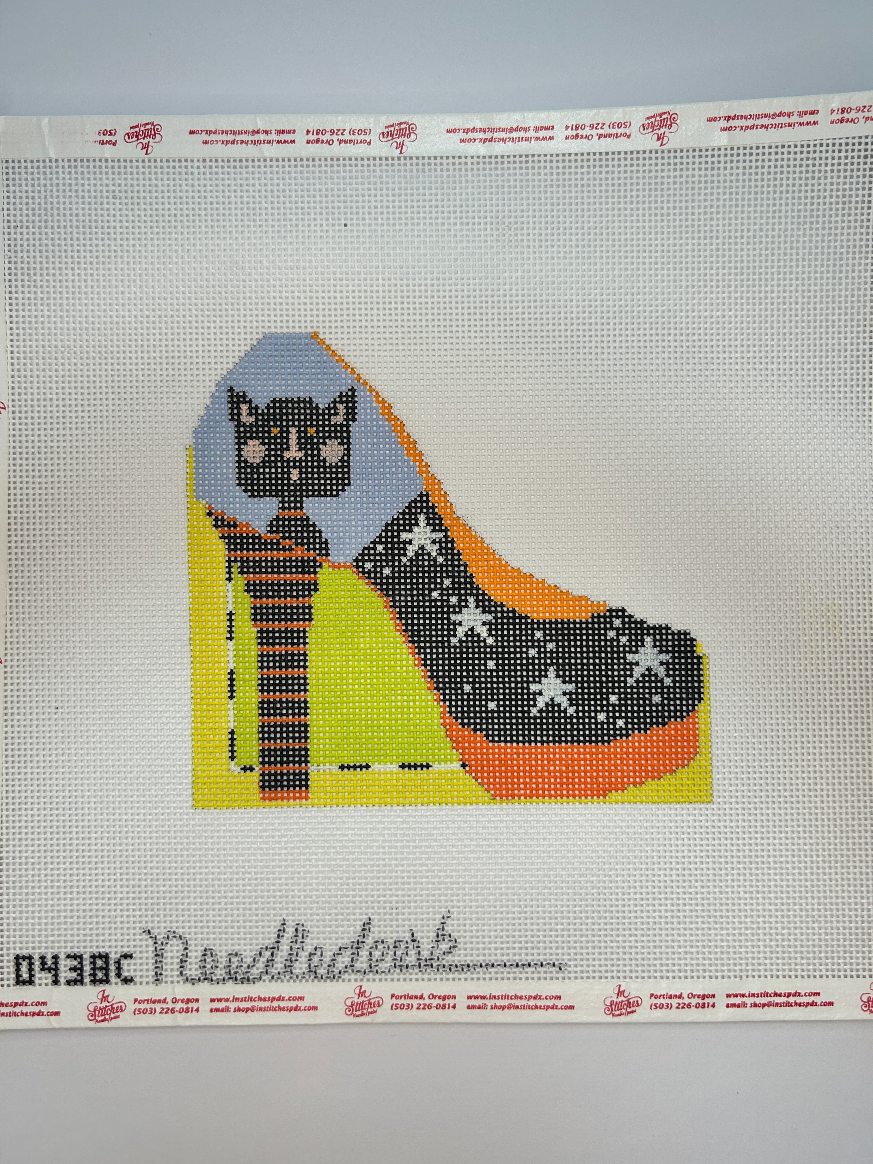 Black Cat in Halloween High Heel