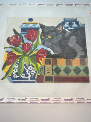 Black Cat on Desk