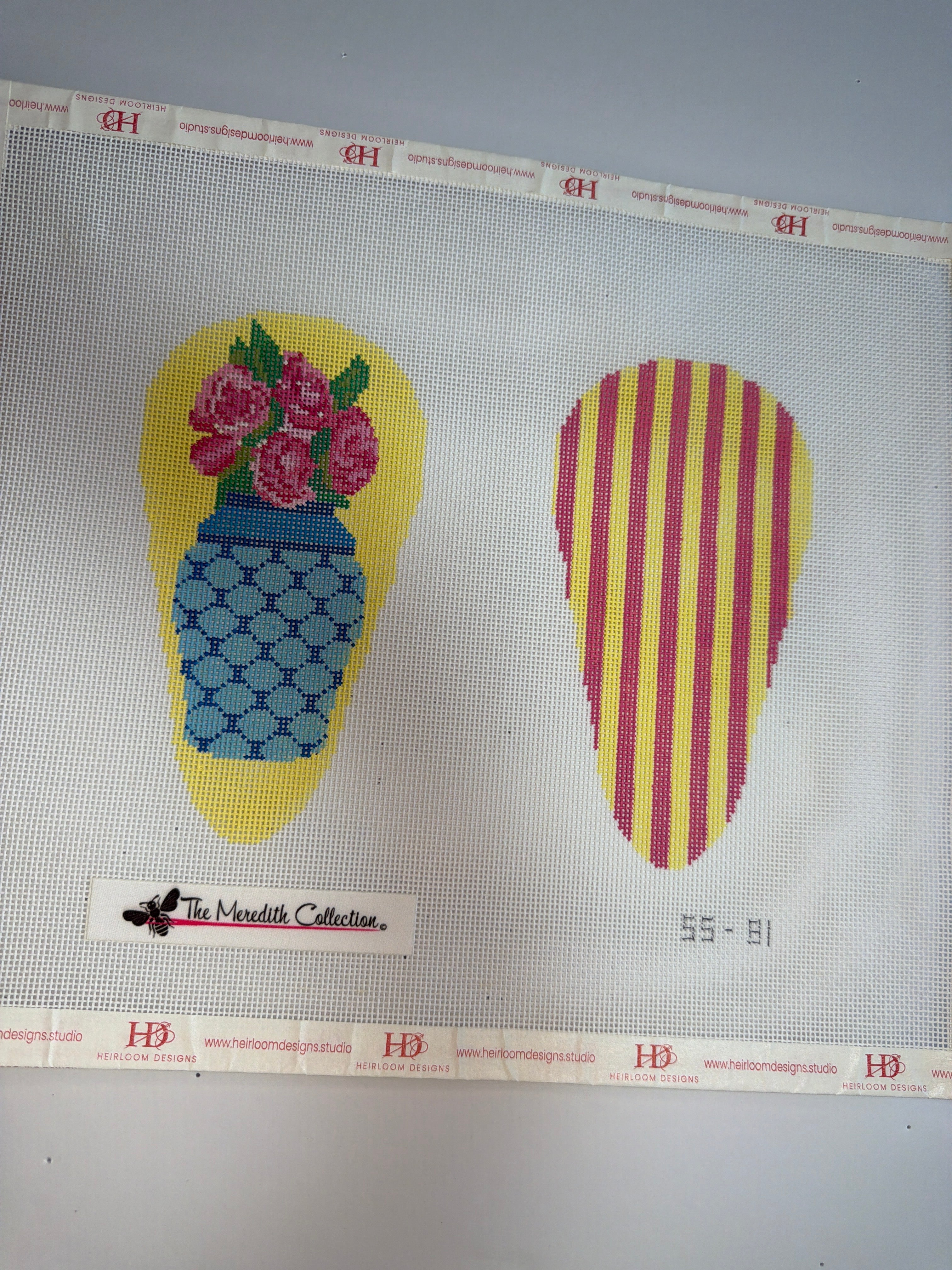 Florals with Blue Vase Scissor Case (Yellow and Pink)