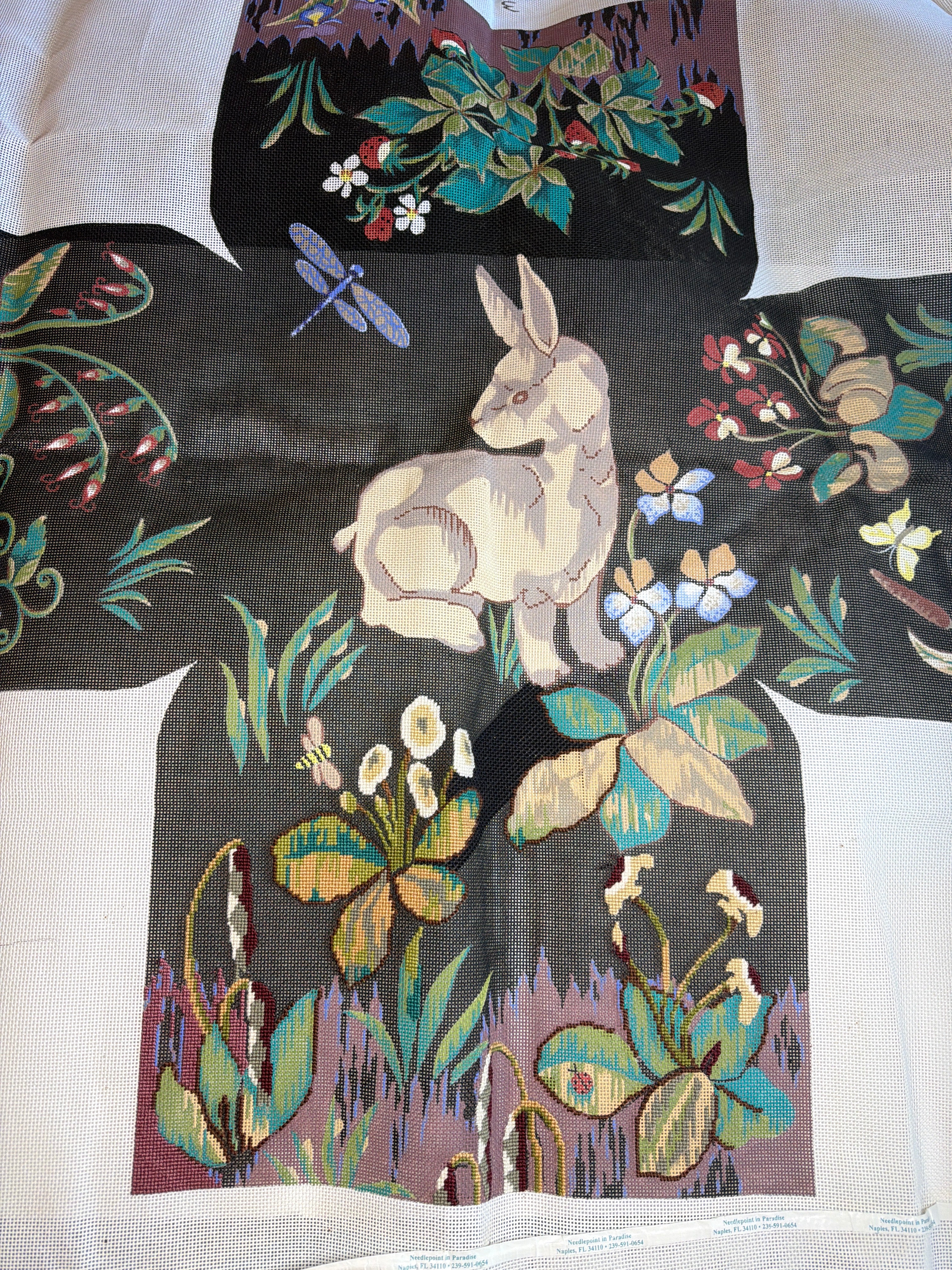 Bunny Floral Ottoman