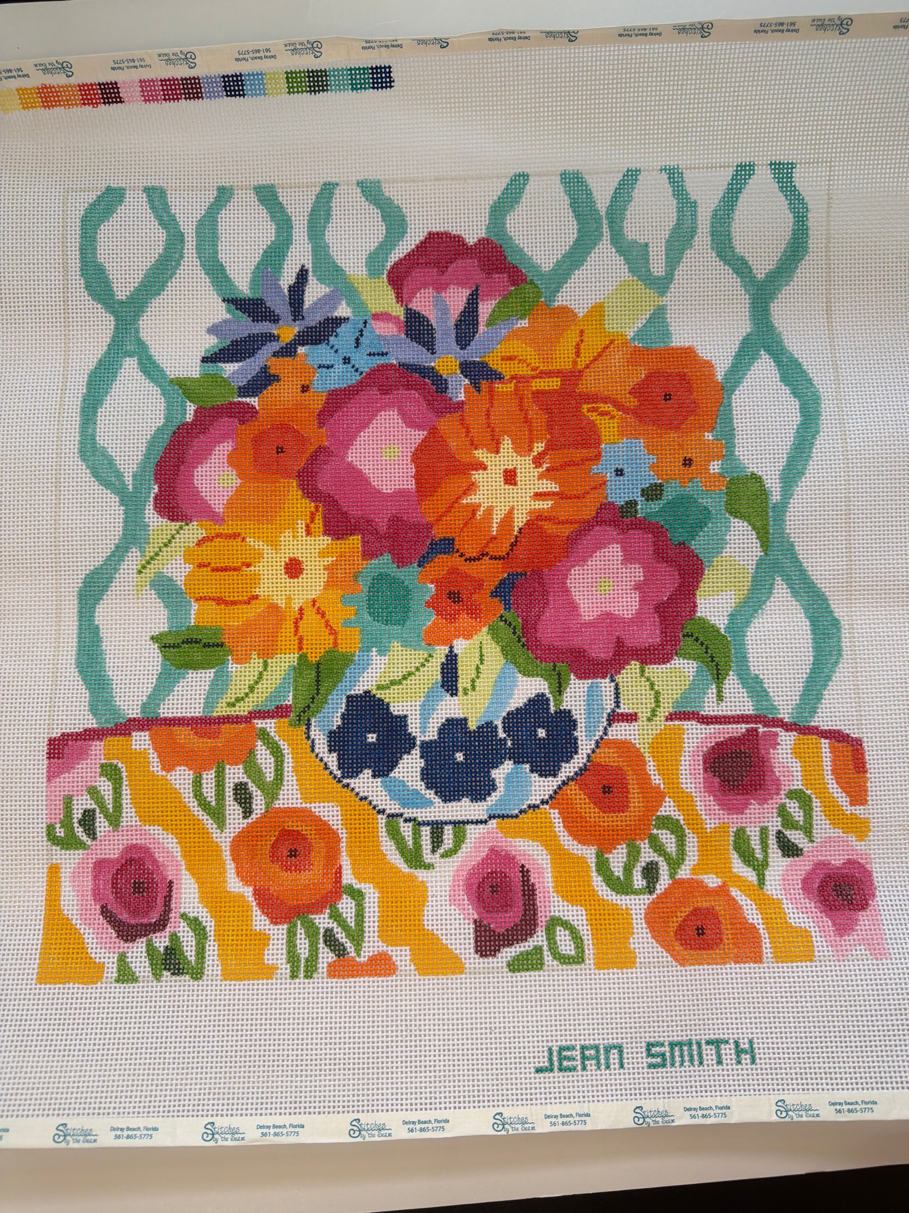 Floral #3 on tablecloth