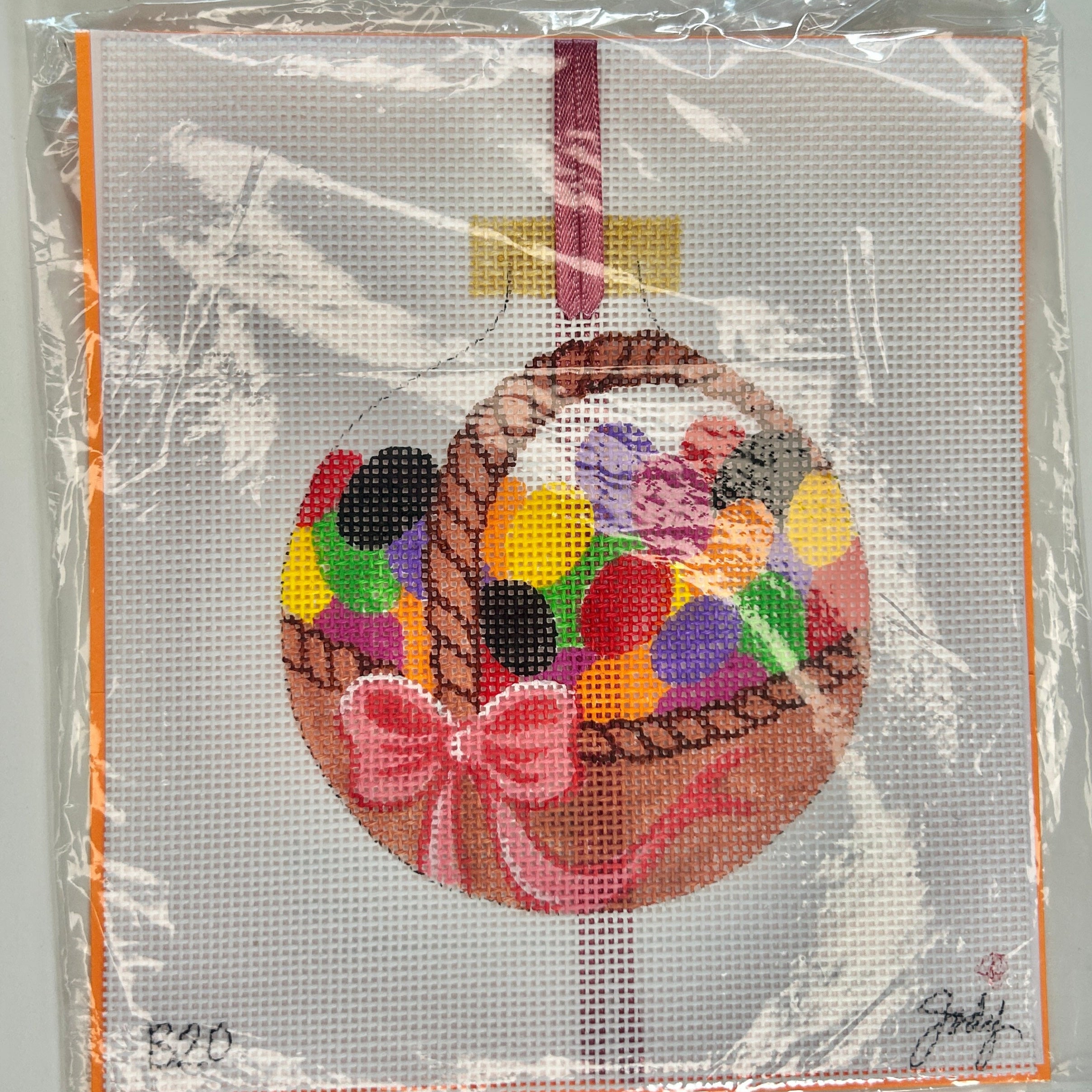 Easter Basket with Multi-Colored