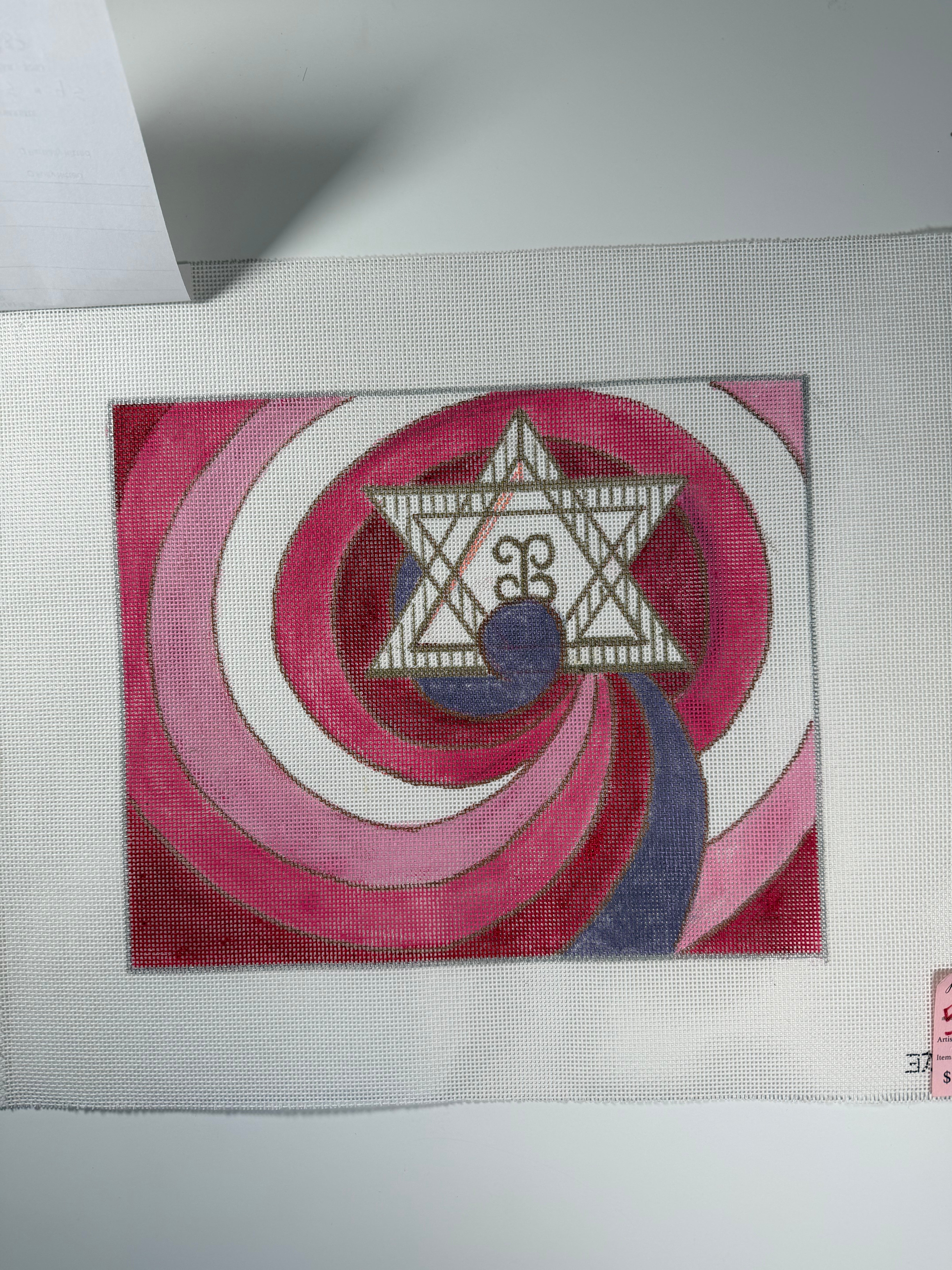 Star of David in Pink Swirl