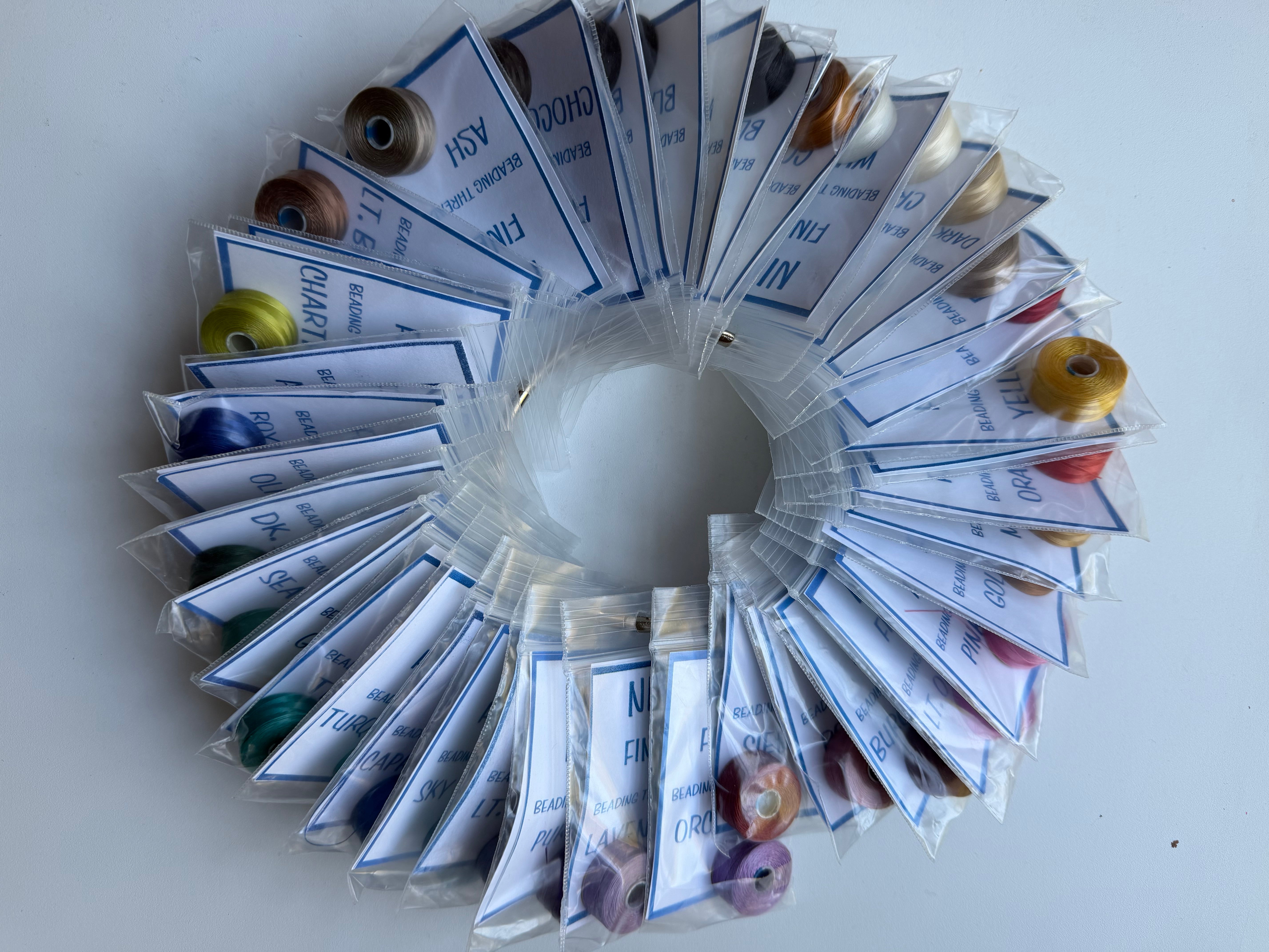 Rainbow Packet of NIP Fine Needlepoint Beading Thread