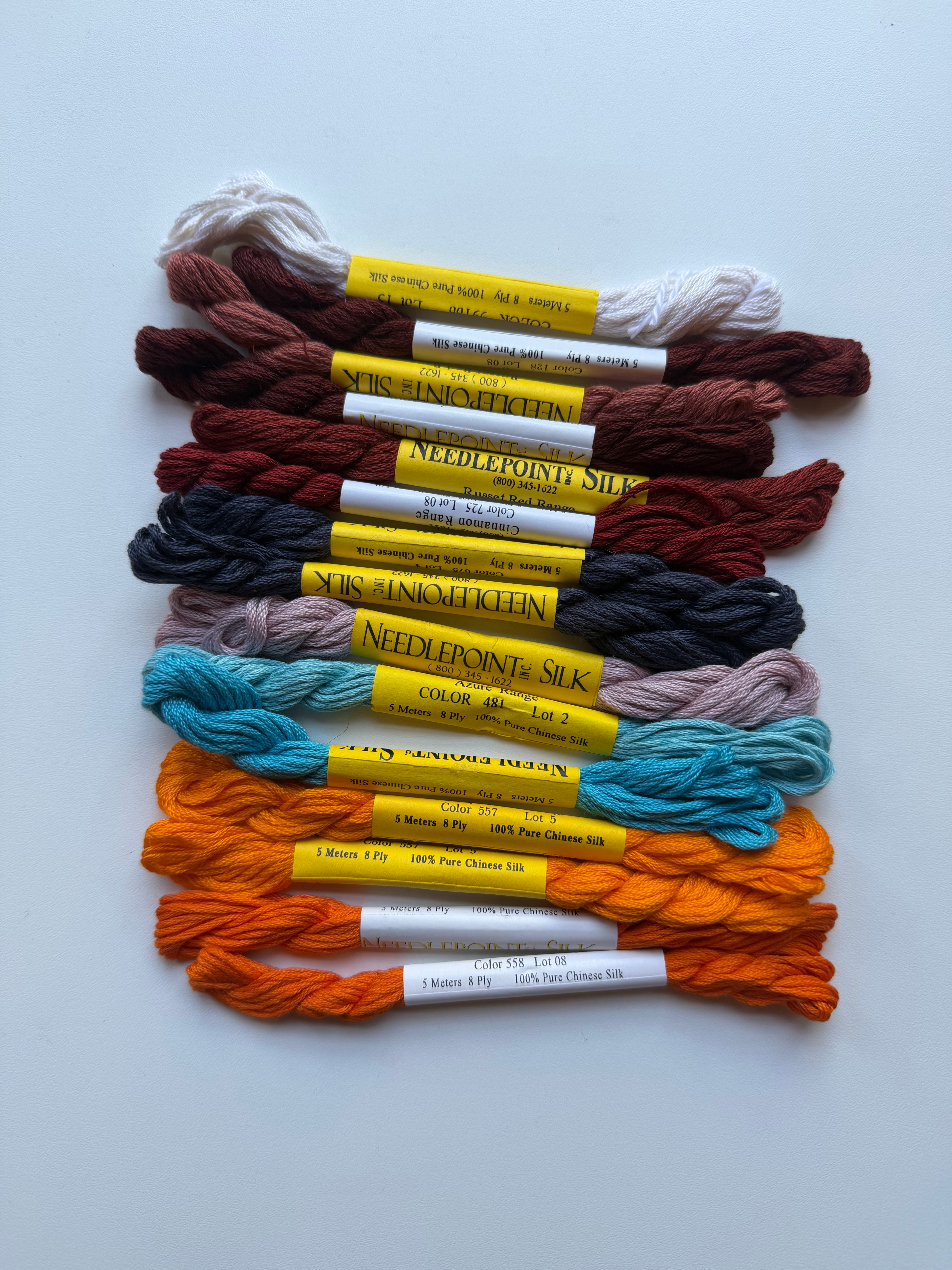 Needlepoint Silk Thread Mixed Bag