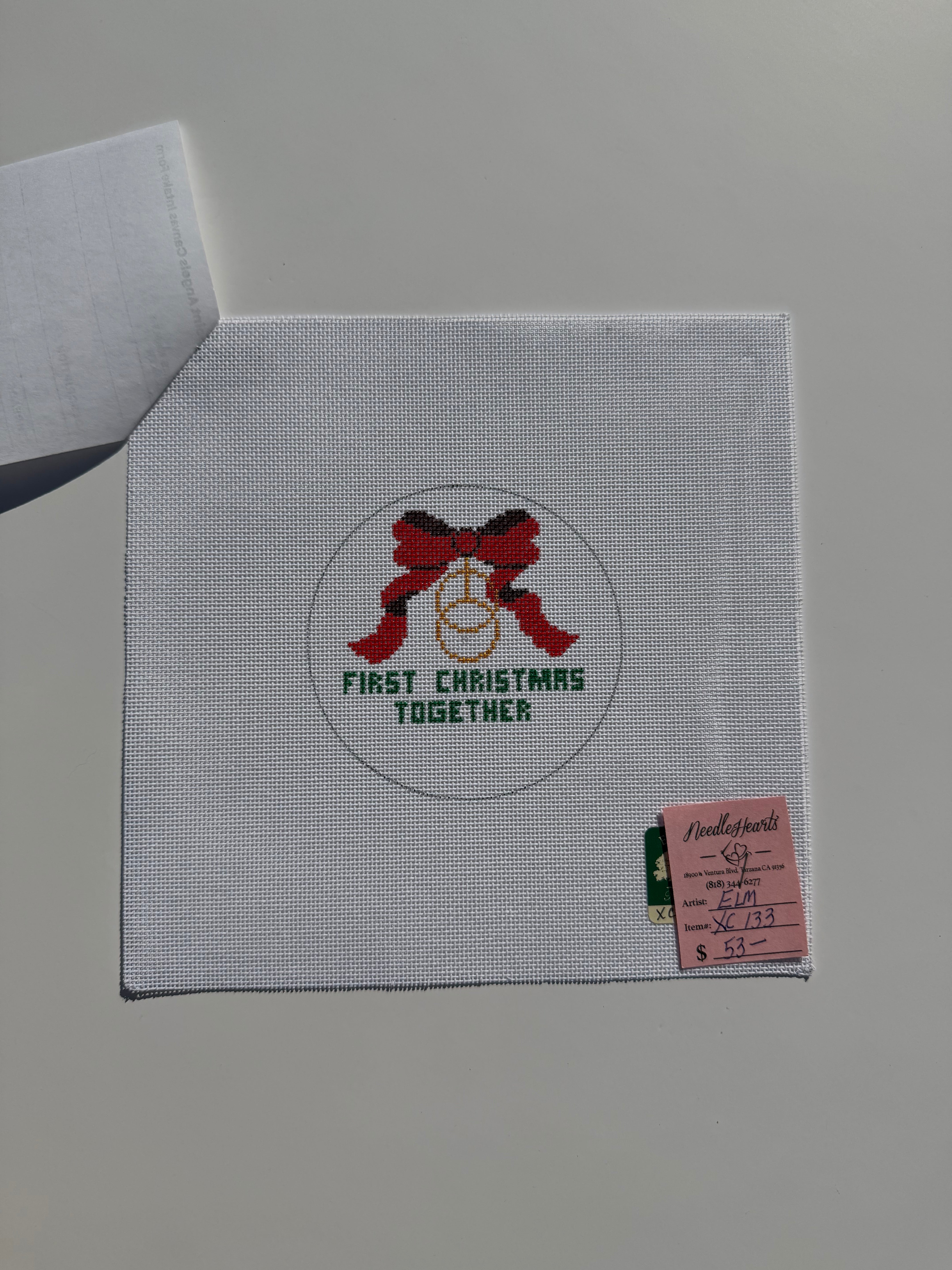 First Christmas Together Needlepoint Canvas