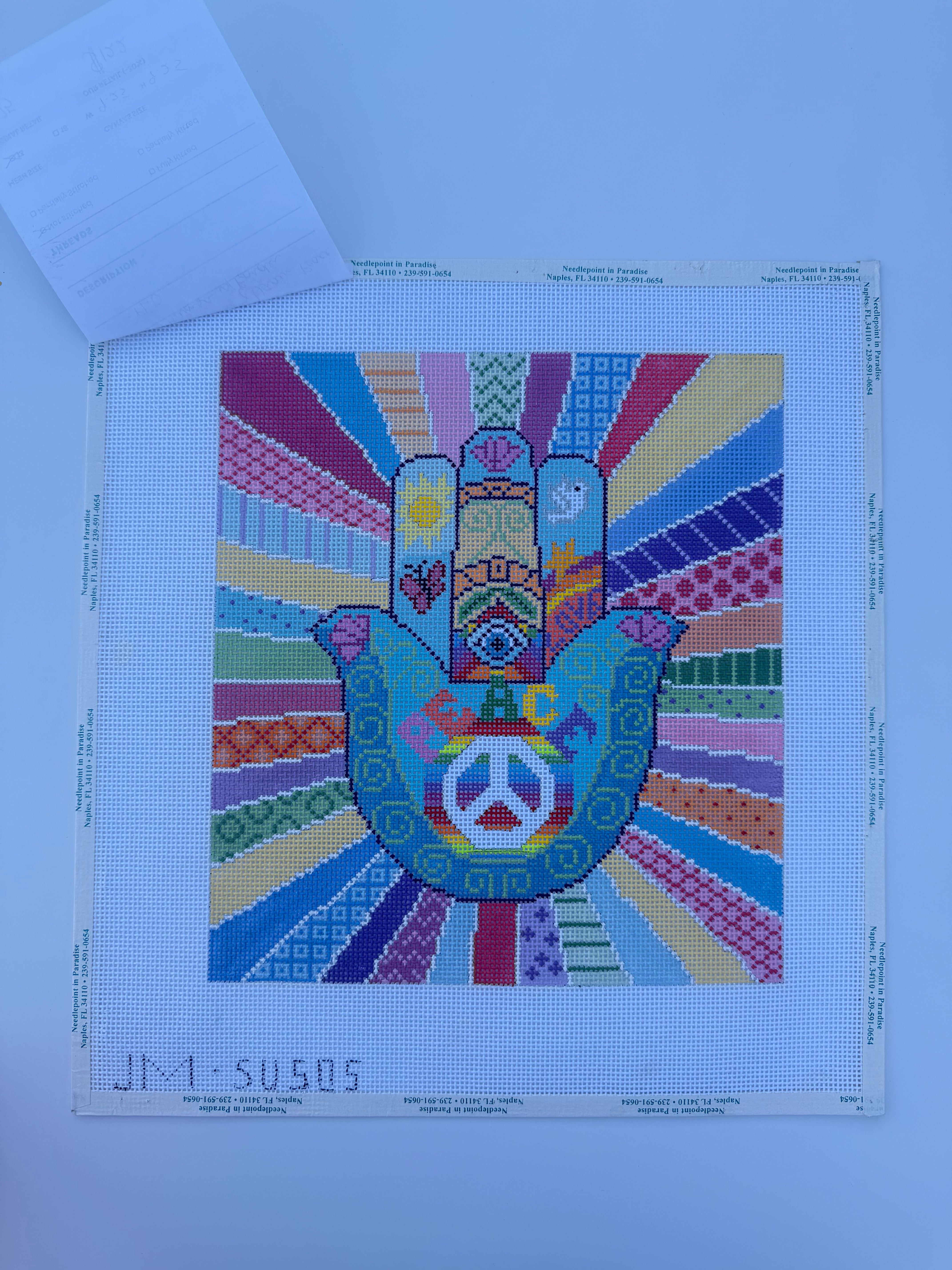 Peace Hamsa with Border
