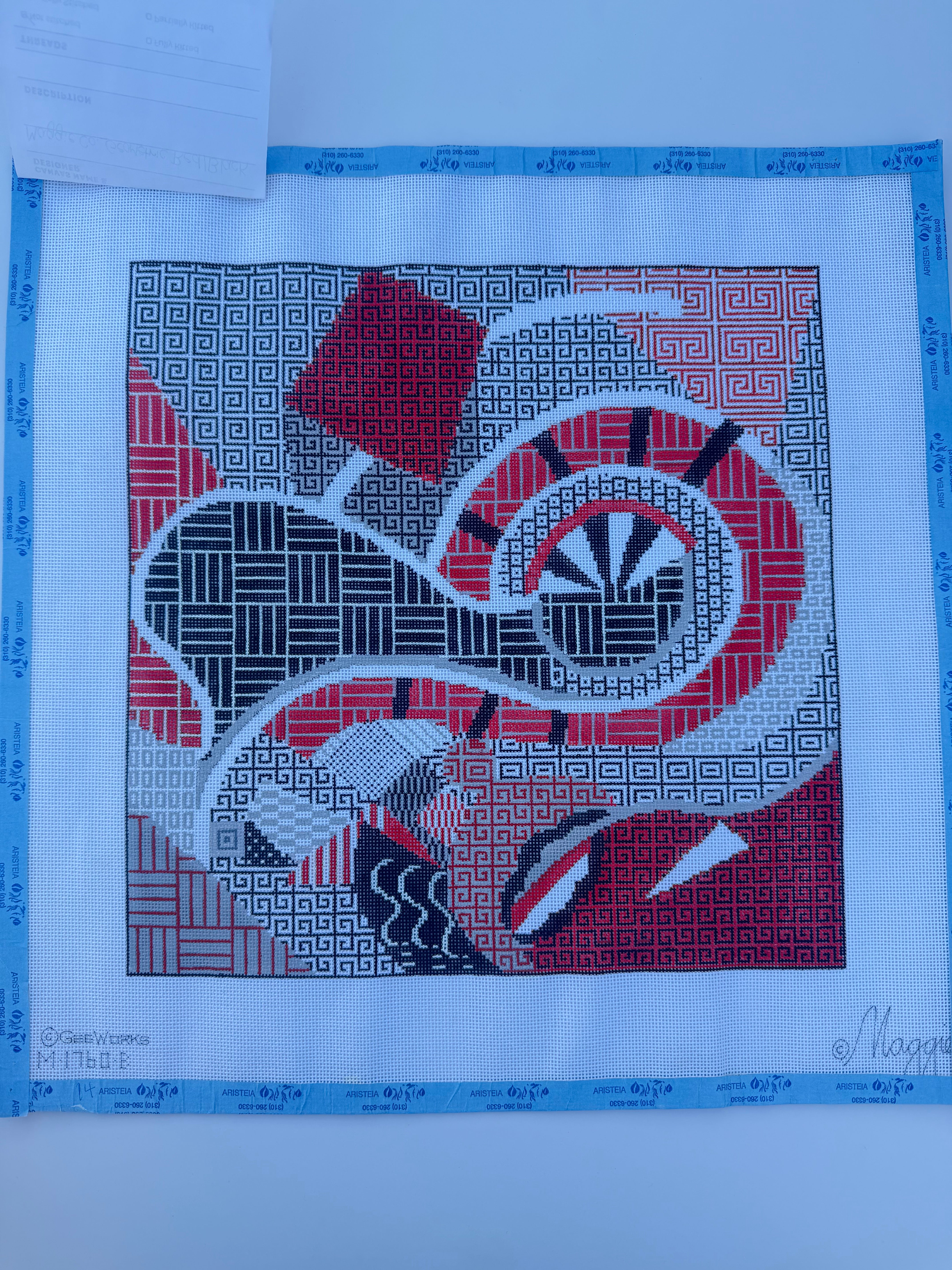 Maggie Co Geometric Red and Black