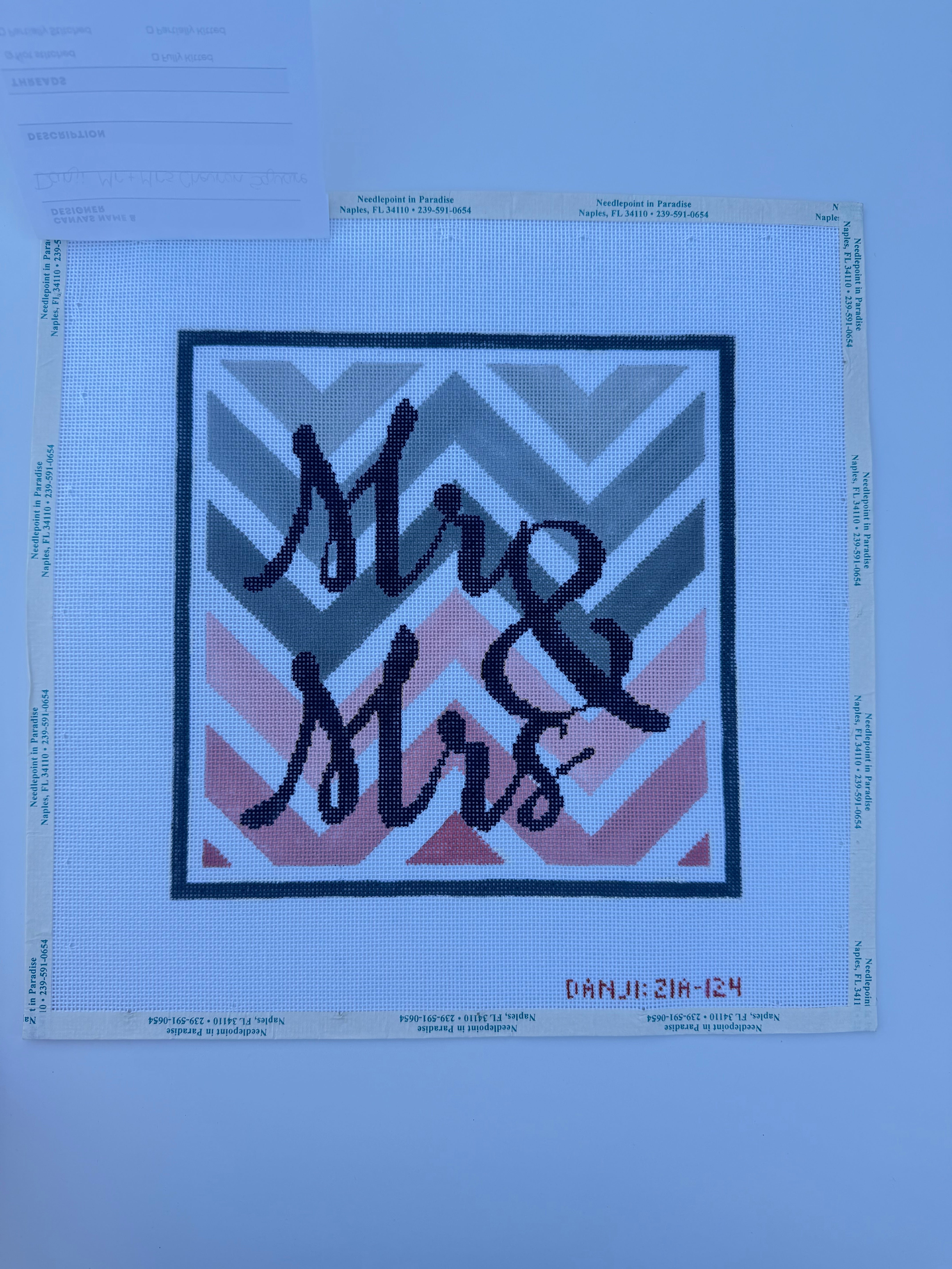 Mr + Mrs Chevron Square