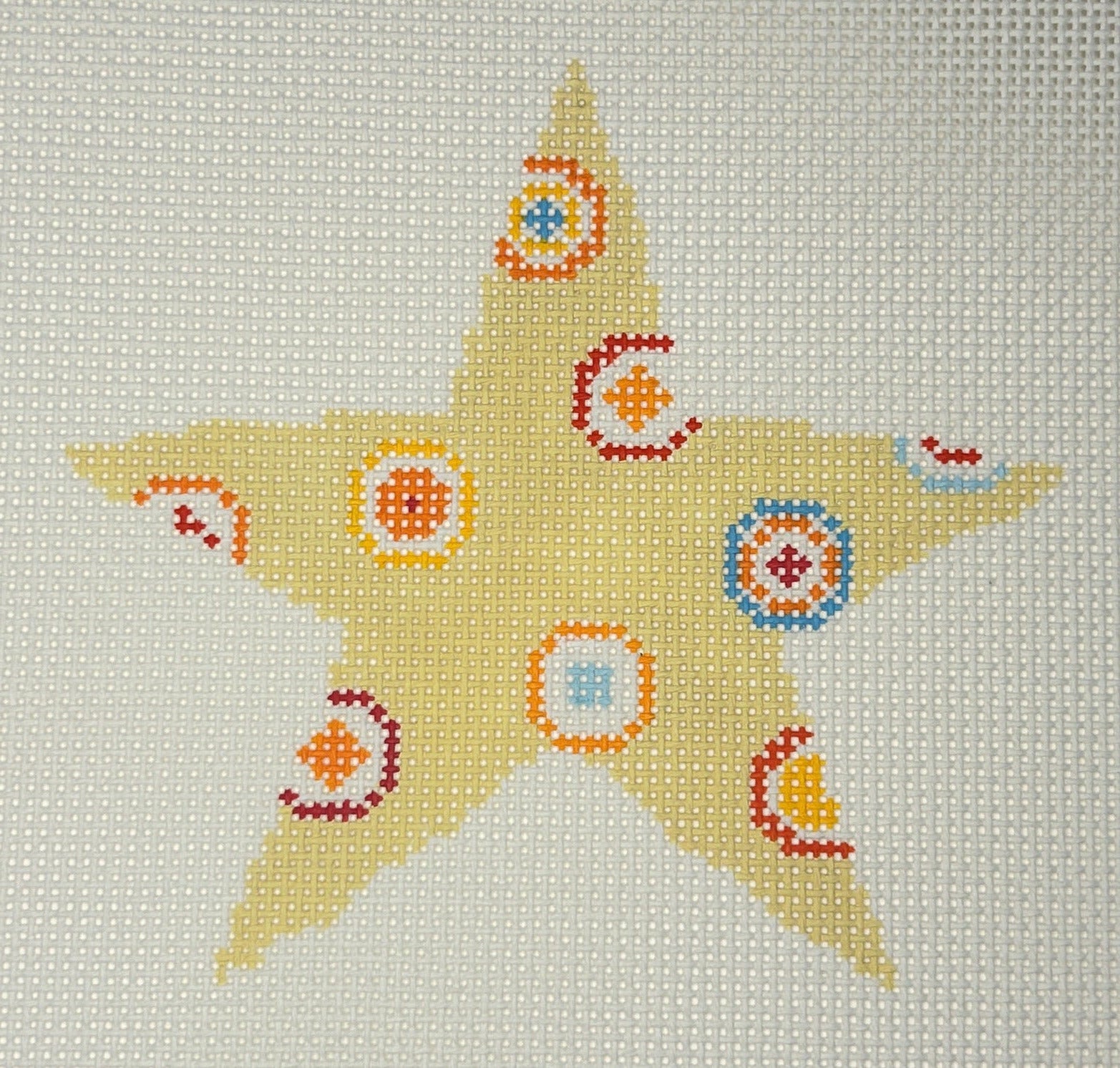 Yellow Star with Circles